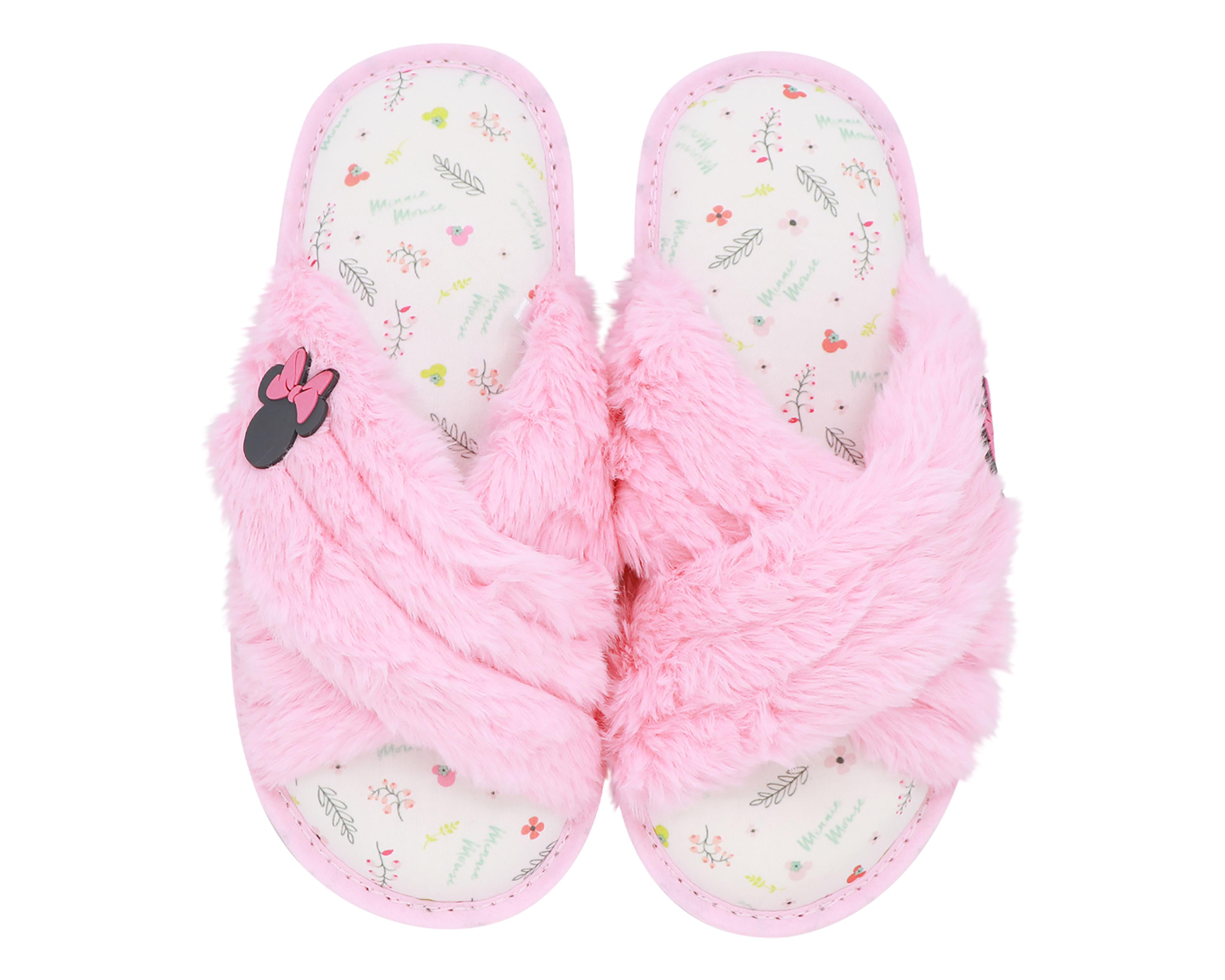 Foto 4 pulgar | Pantuflas Disney Minnie Mouse para Mujer