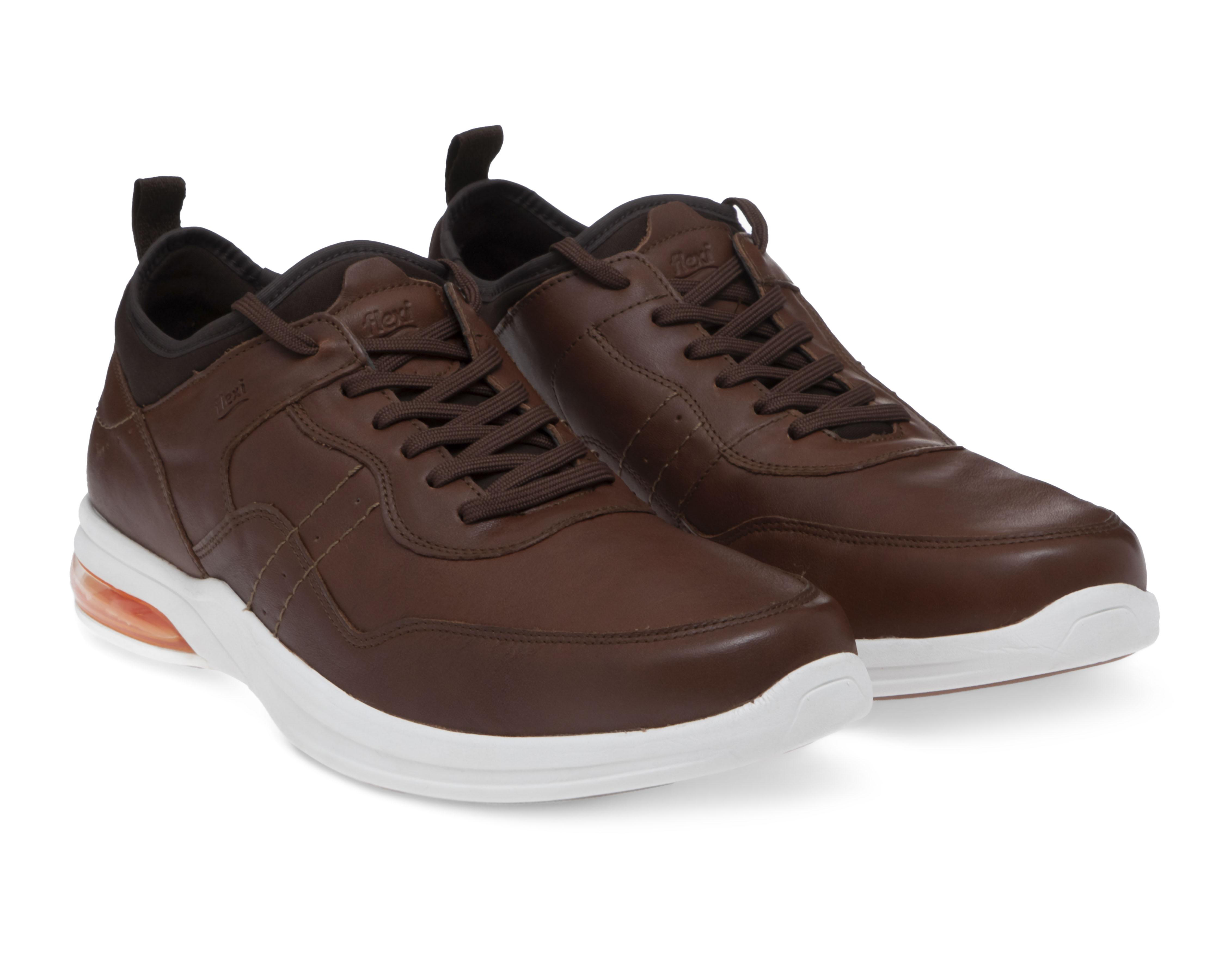 Tenis Casuales Flexi de Piel para Hombre