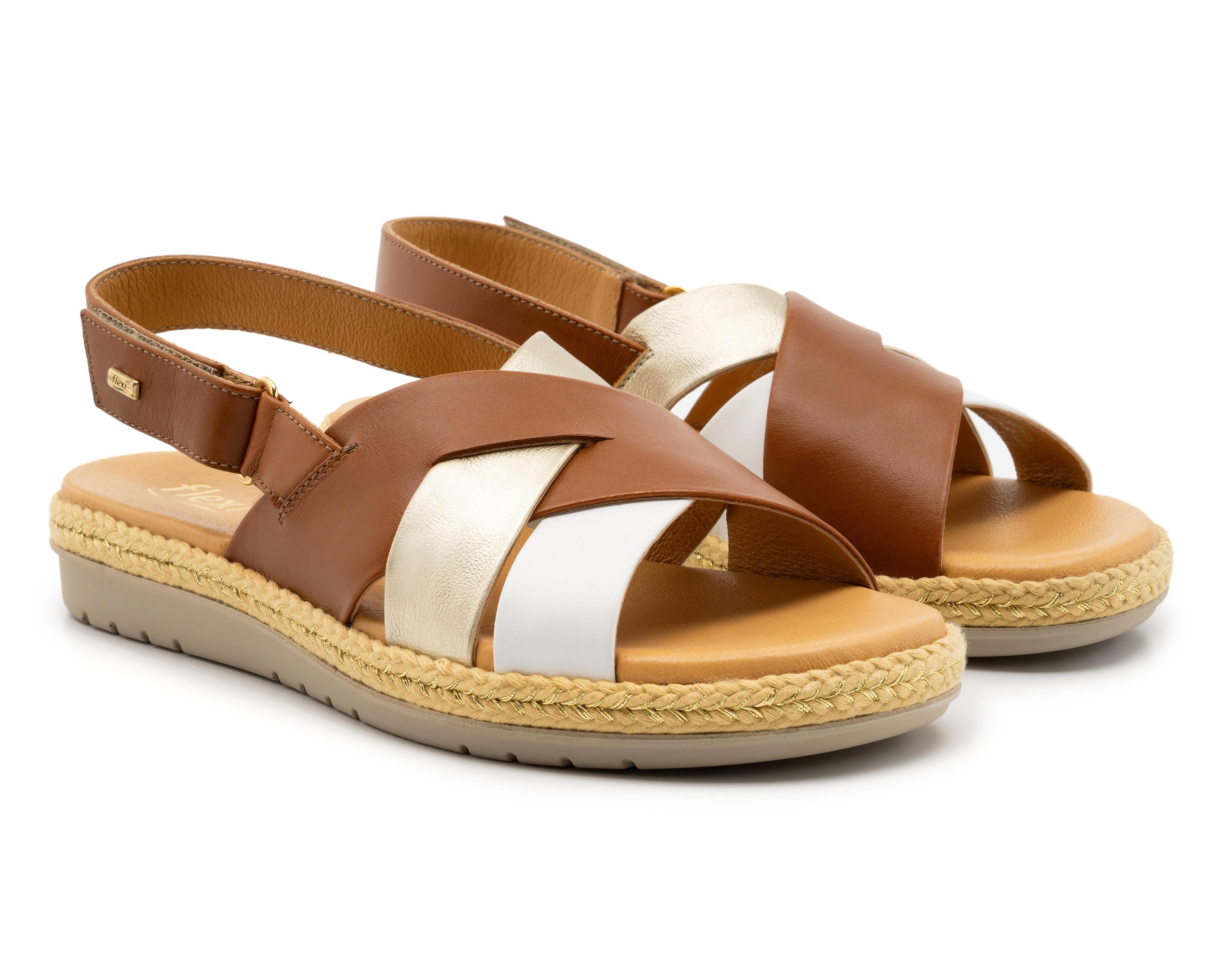 Sandalias Confort Flexi de Piel para Mujer $629