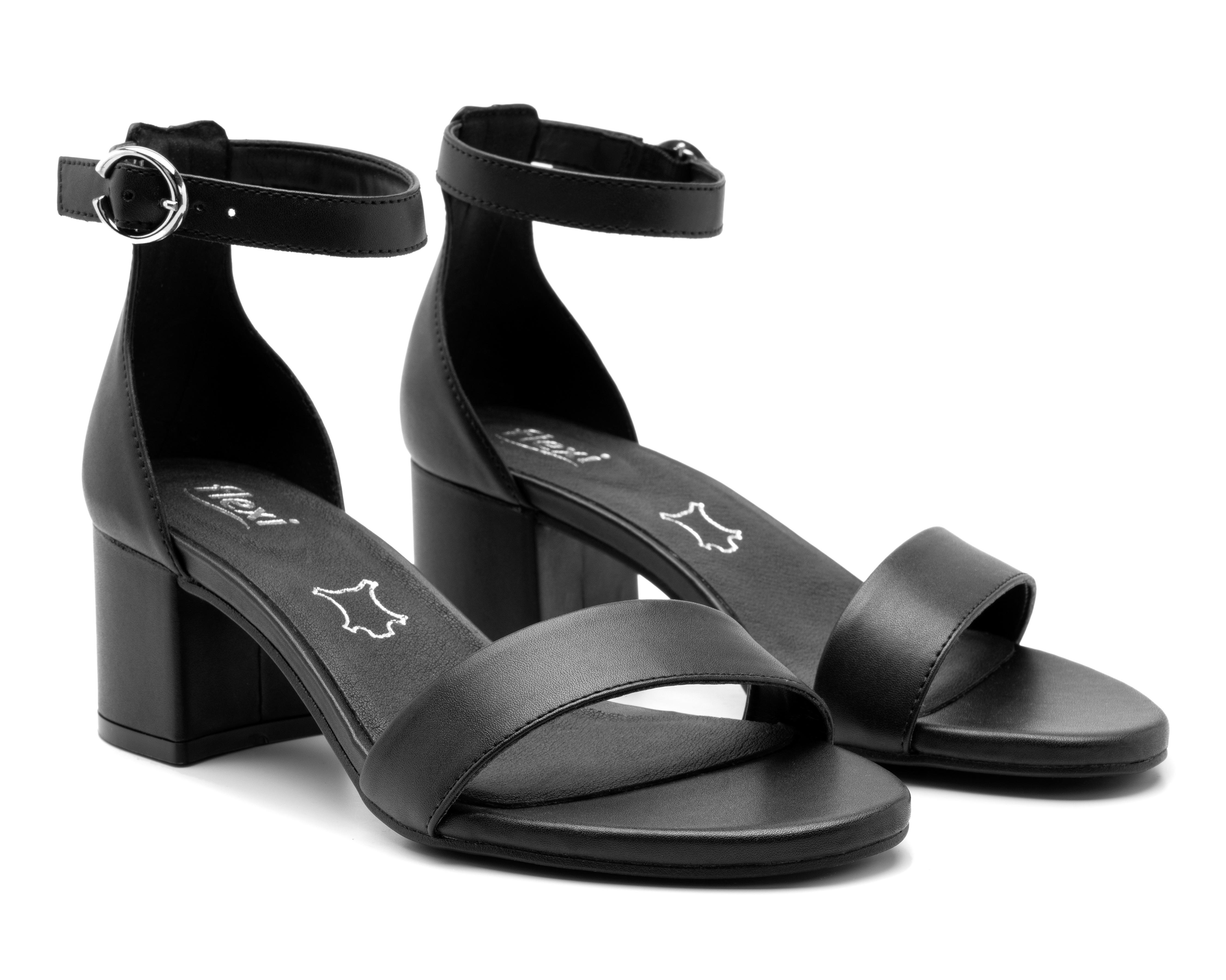 Sandalias de Tacón Flexi de Piel para Mujer $380