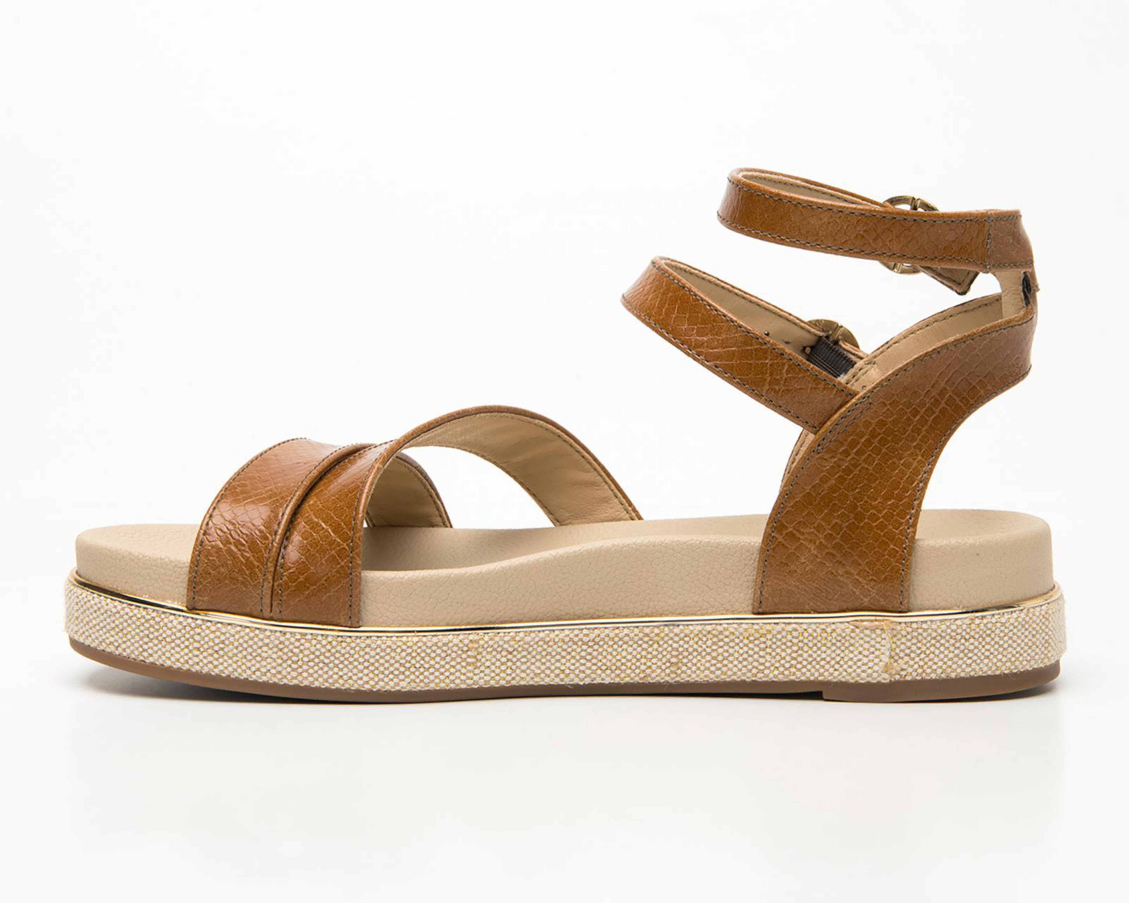 Foto 4 | Sandalias Casuales Flexi de Piel para Mujer