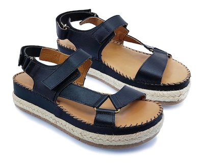 Foto 1 | Sandalias Confort Lobo Solo de Piel para Mujer