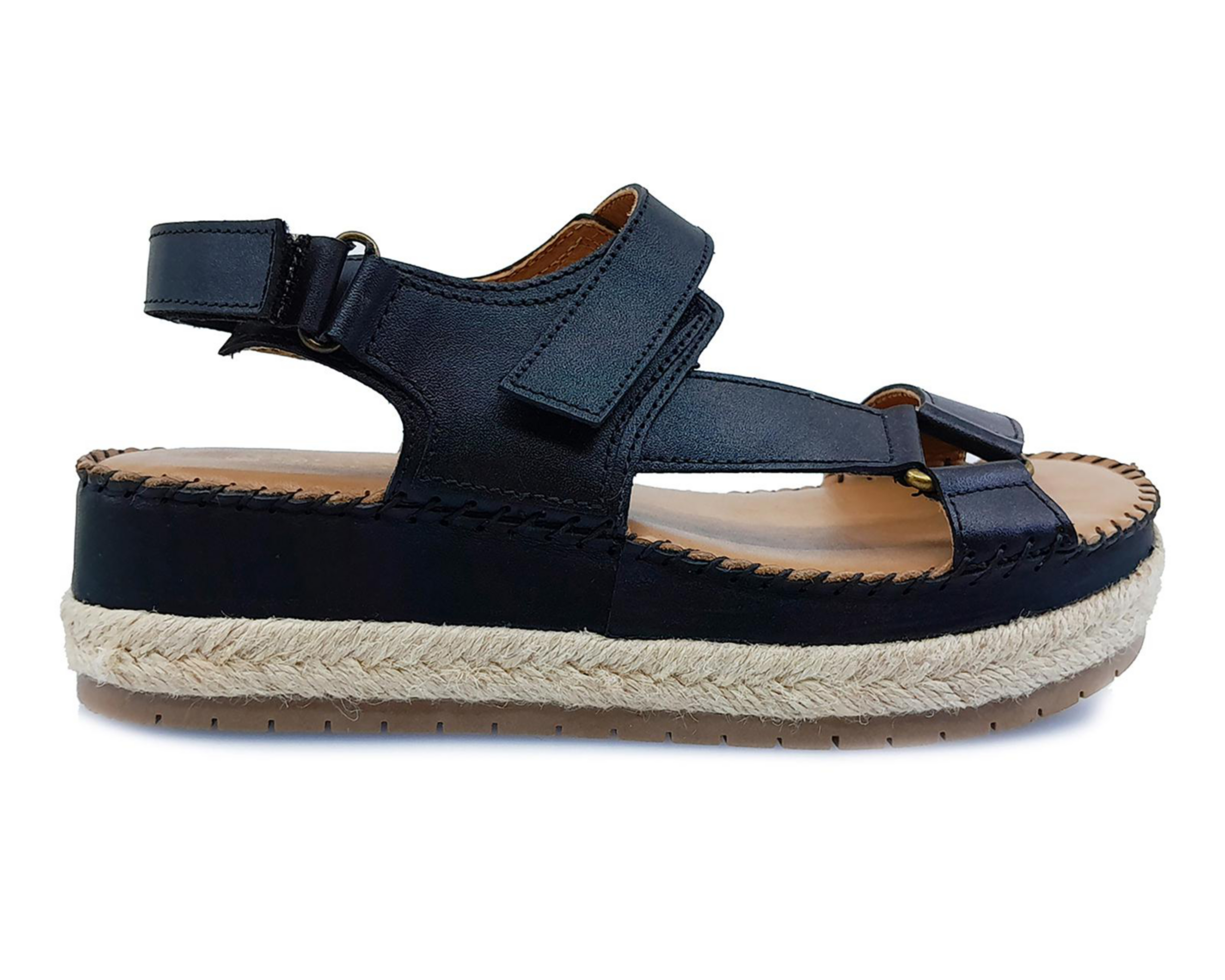 Foto 5 pulgar | Sandalias Confort Lobo Solo de Piel para Mujer