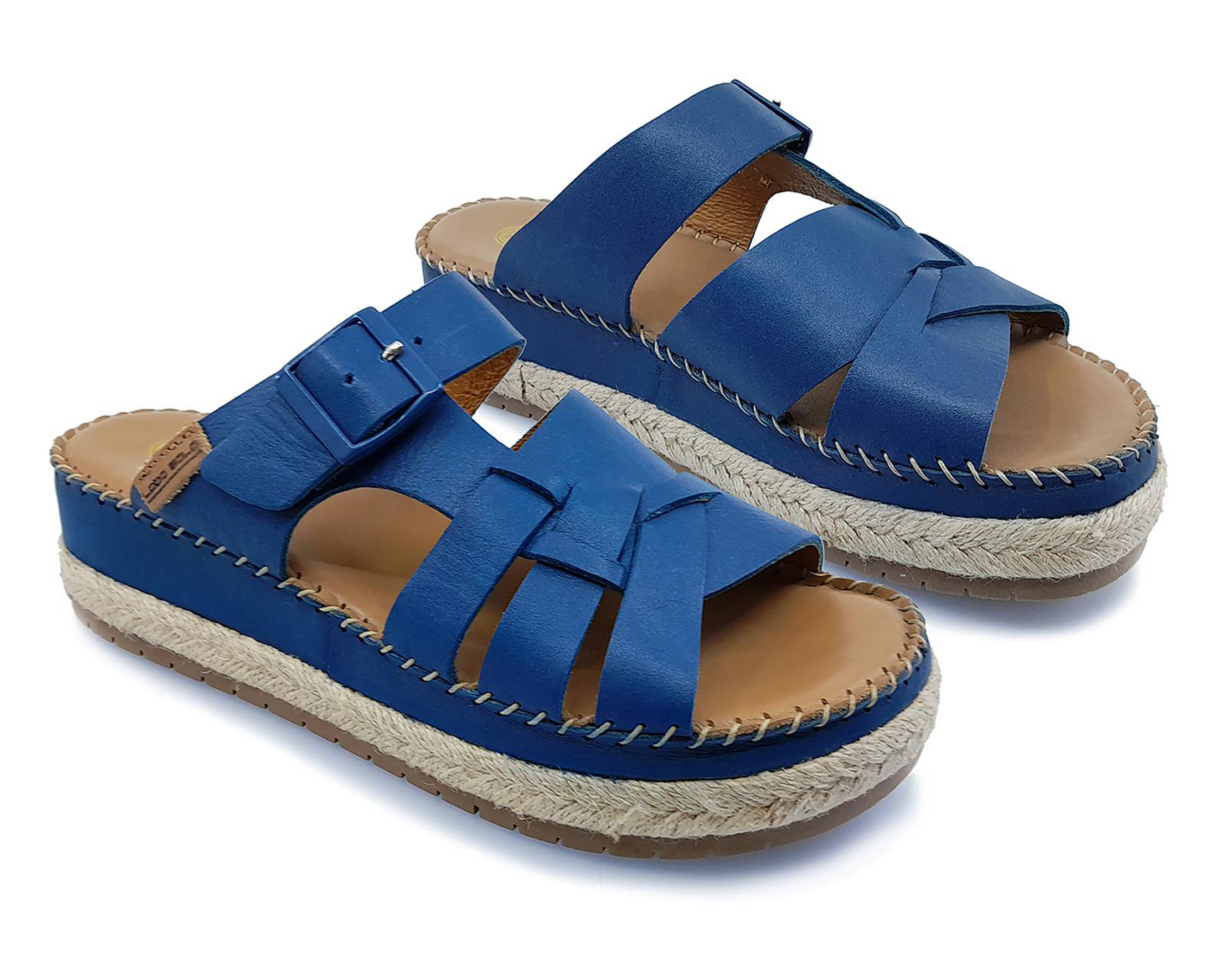 Foto 2 pulgar | Sandalias Confort Lobo Solo de Piel para Mujer