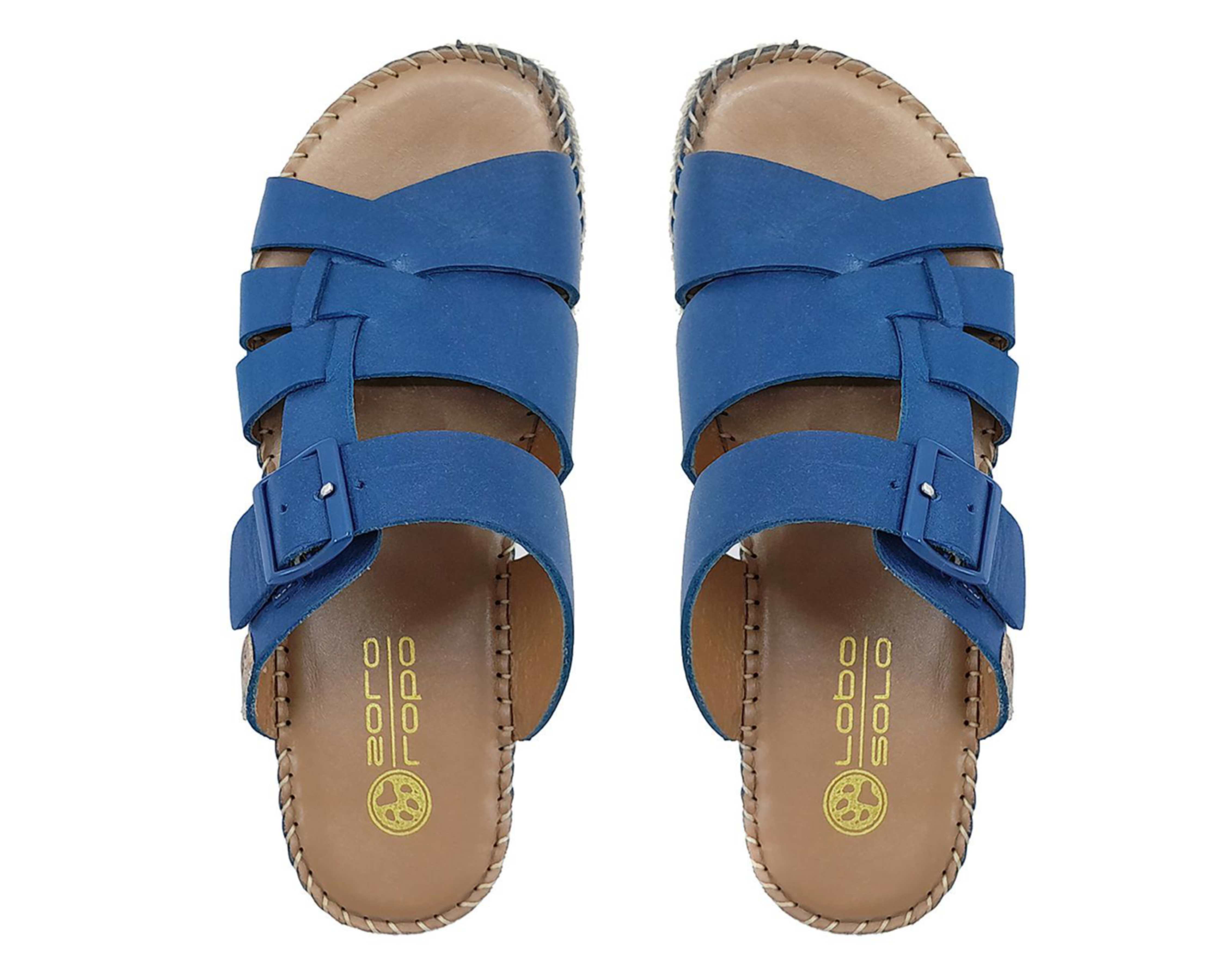 Foto 4 pulgar | Sandalias Confort Lobo Solo de Piel para Mujer