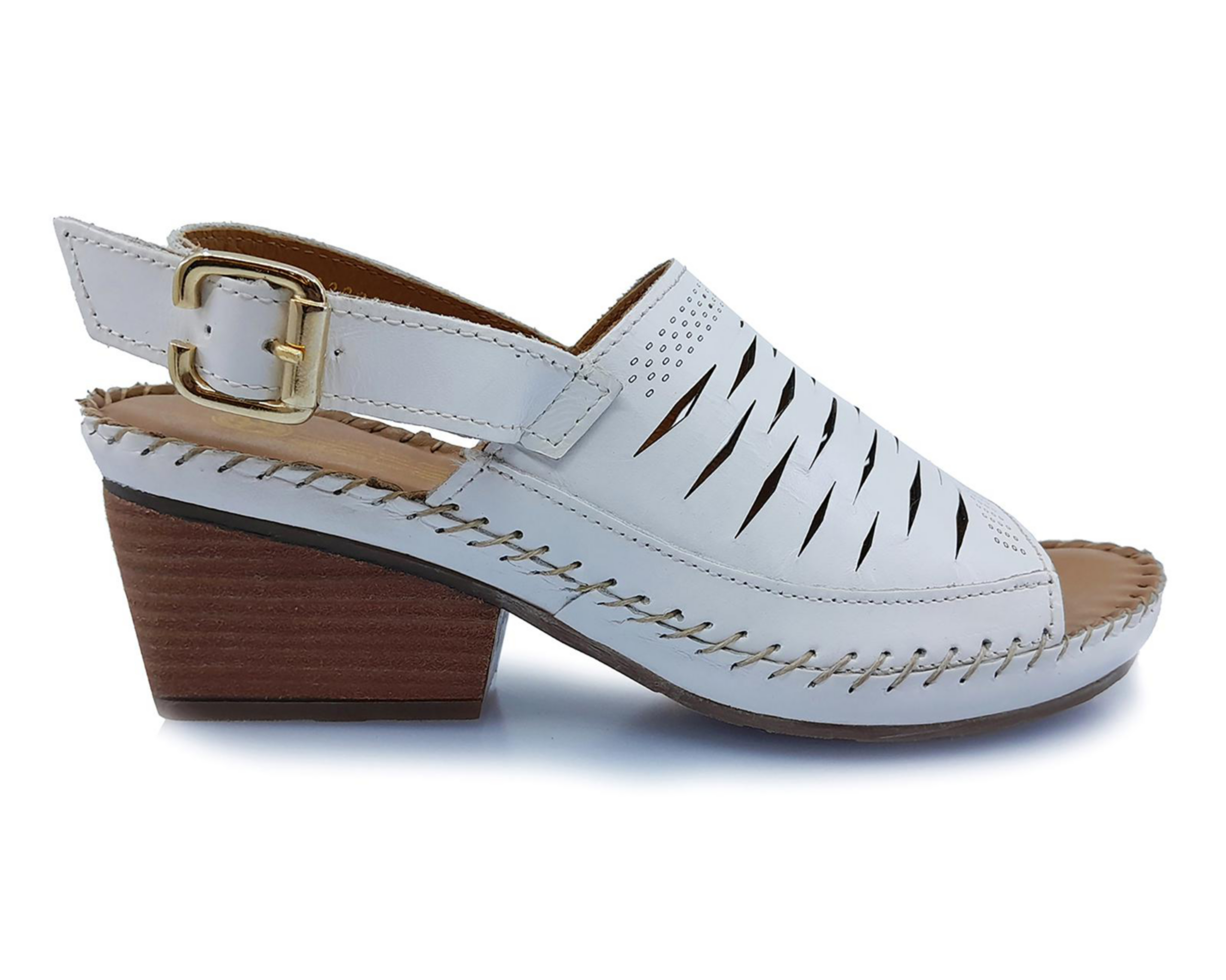 Foto 5 pulgar | Sandalias Confort Lobo Solo de Piel para Mujer