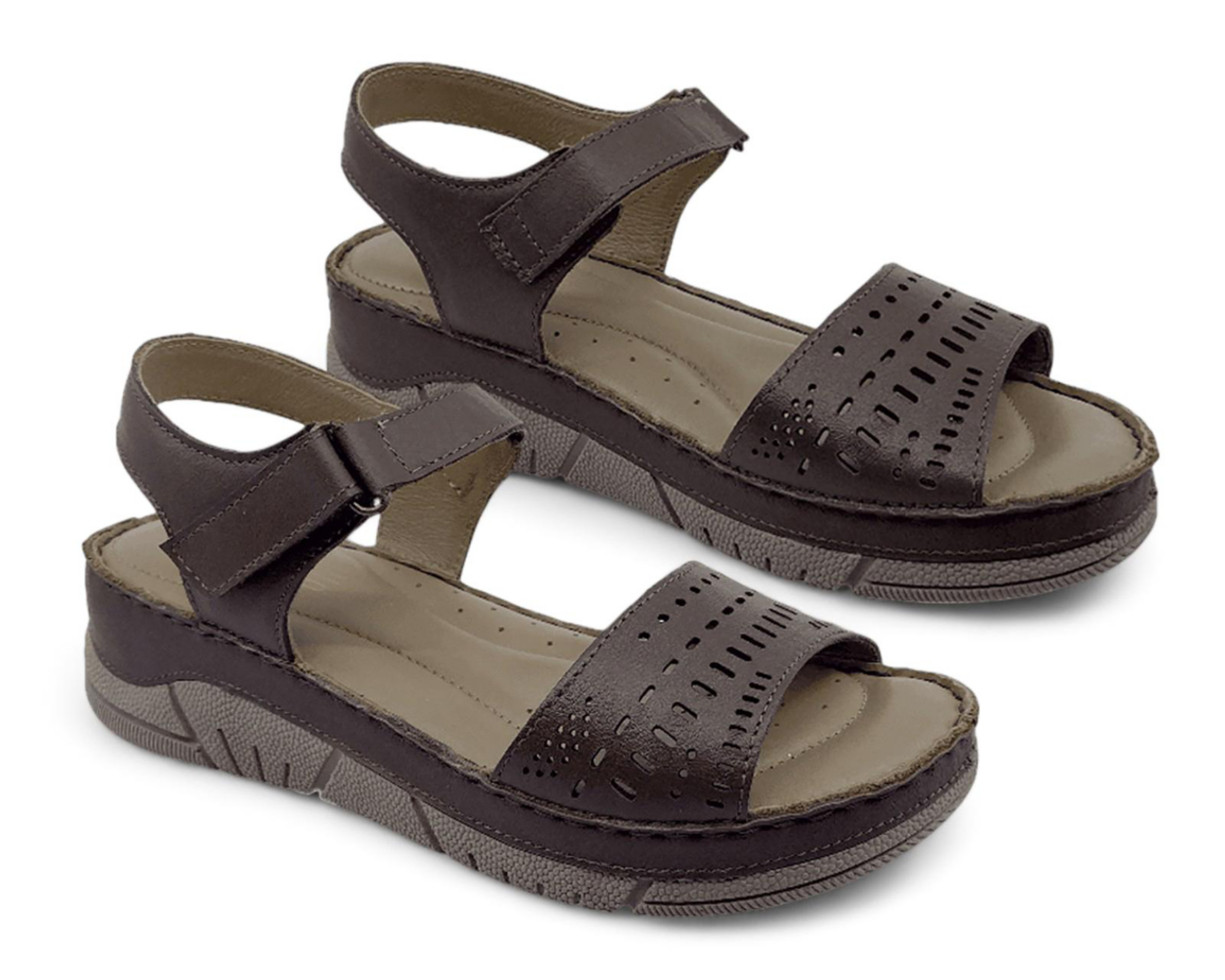 Sandalias Confort Lobo Solo de Piel para Mujer $949