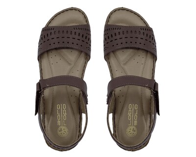 Foto 3 | Sandalias Confort Lobo Solo de Piel para Mujer