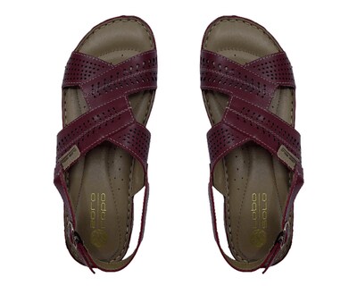 Foto 3 | Sandalias Confort Lobo Solo de Piel para Mujer