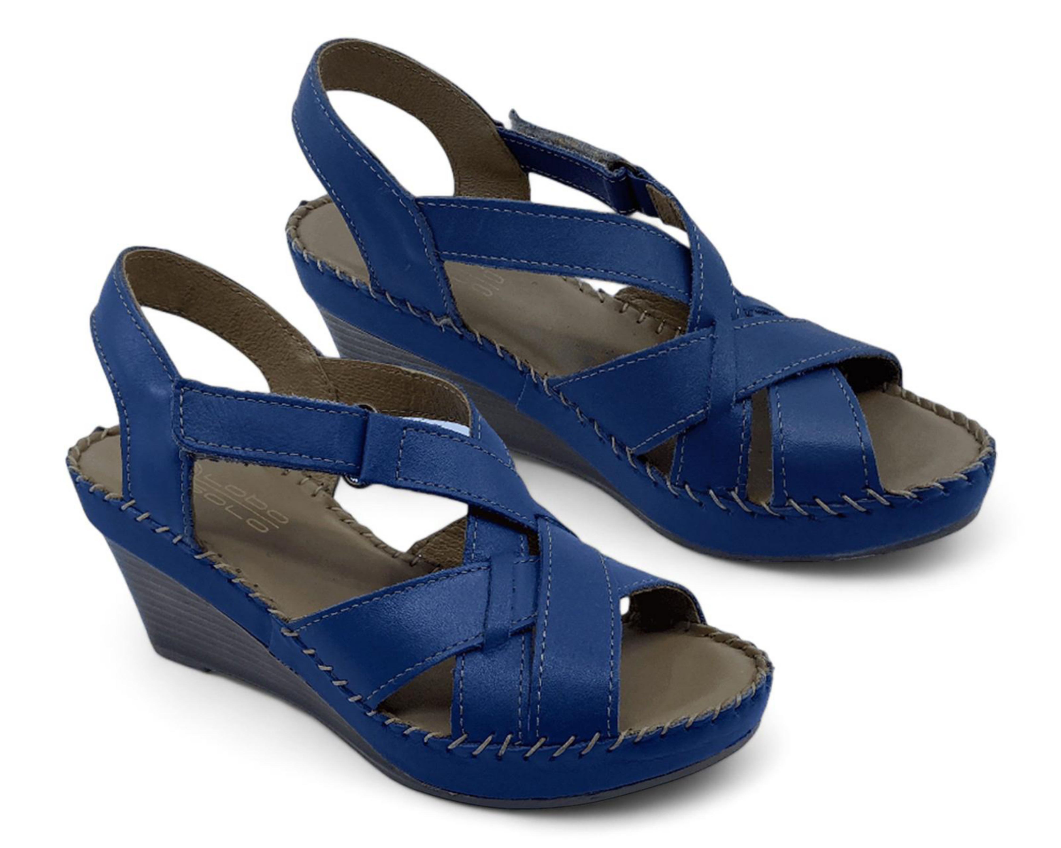 Sandalias Confort Lobo Solo de Piel para Mujer