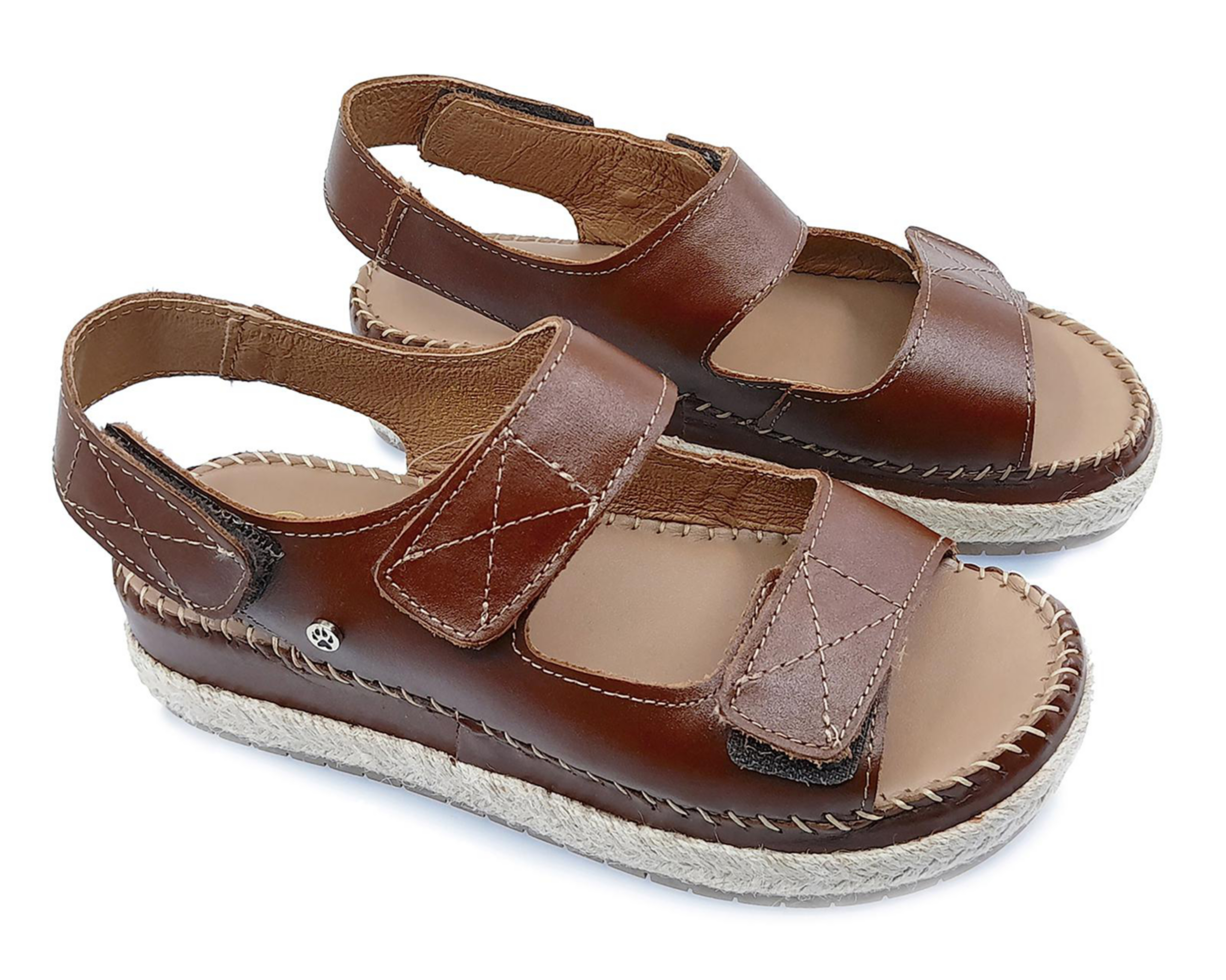 Foto 2 pulgar | Sandalias Confort Lobo Solo de Piel para Mujer