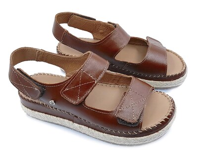 Foto 1 | Sandalias Confort Lobo Solo de Piel para Mujer