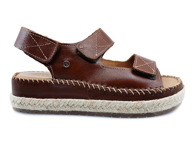 Foto 4 | Sandalias Confort Lobo Solo de Piel para Mujer