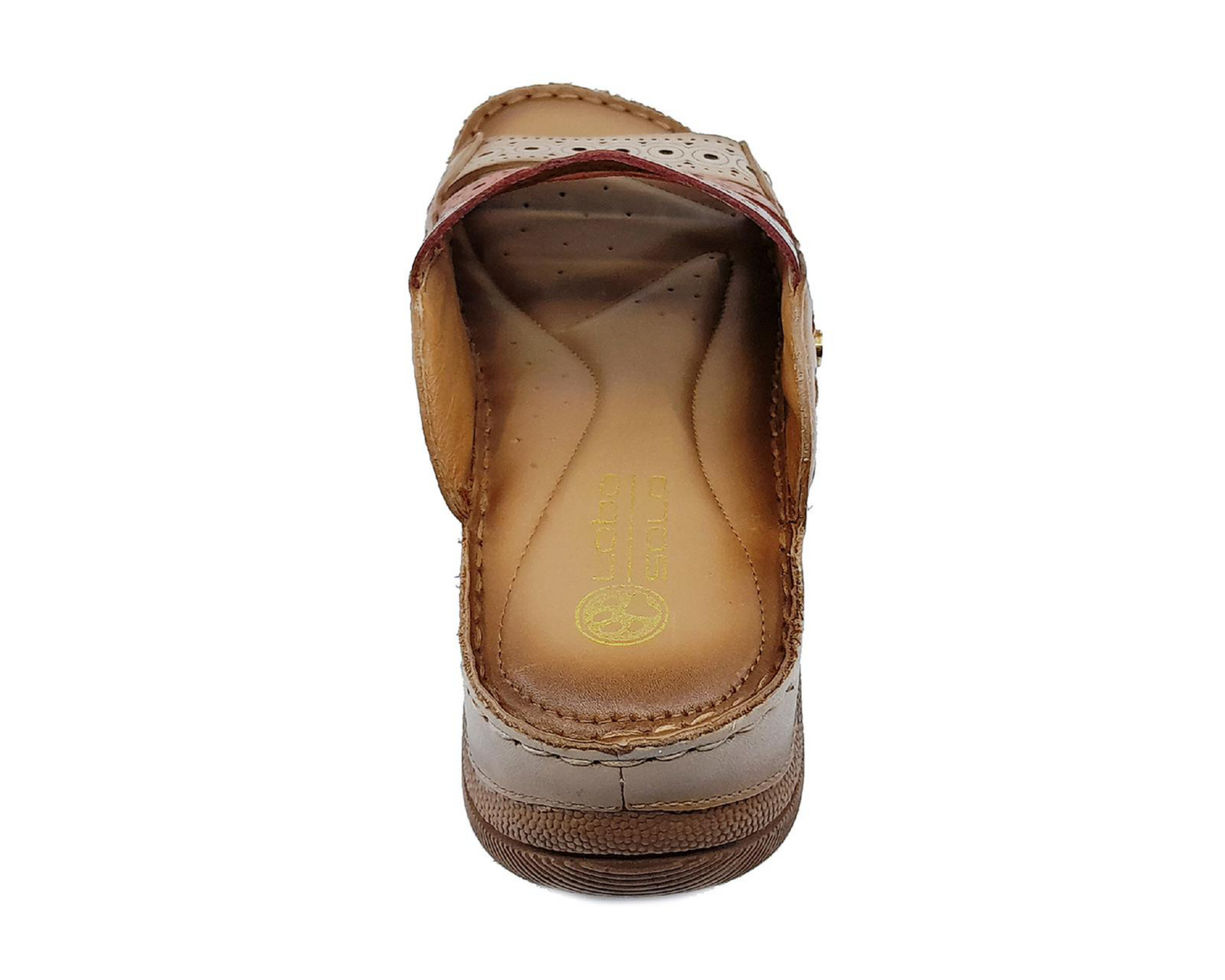 Foto 7 pulgar | Sandalias Confort Lobo Solo de Piel para Mujer