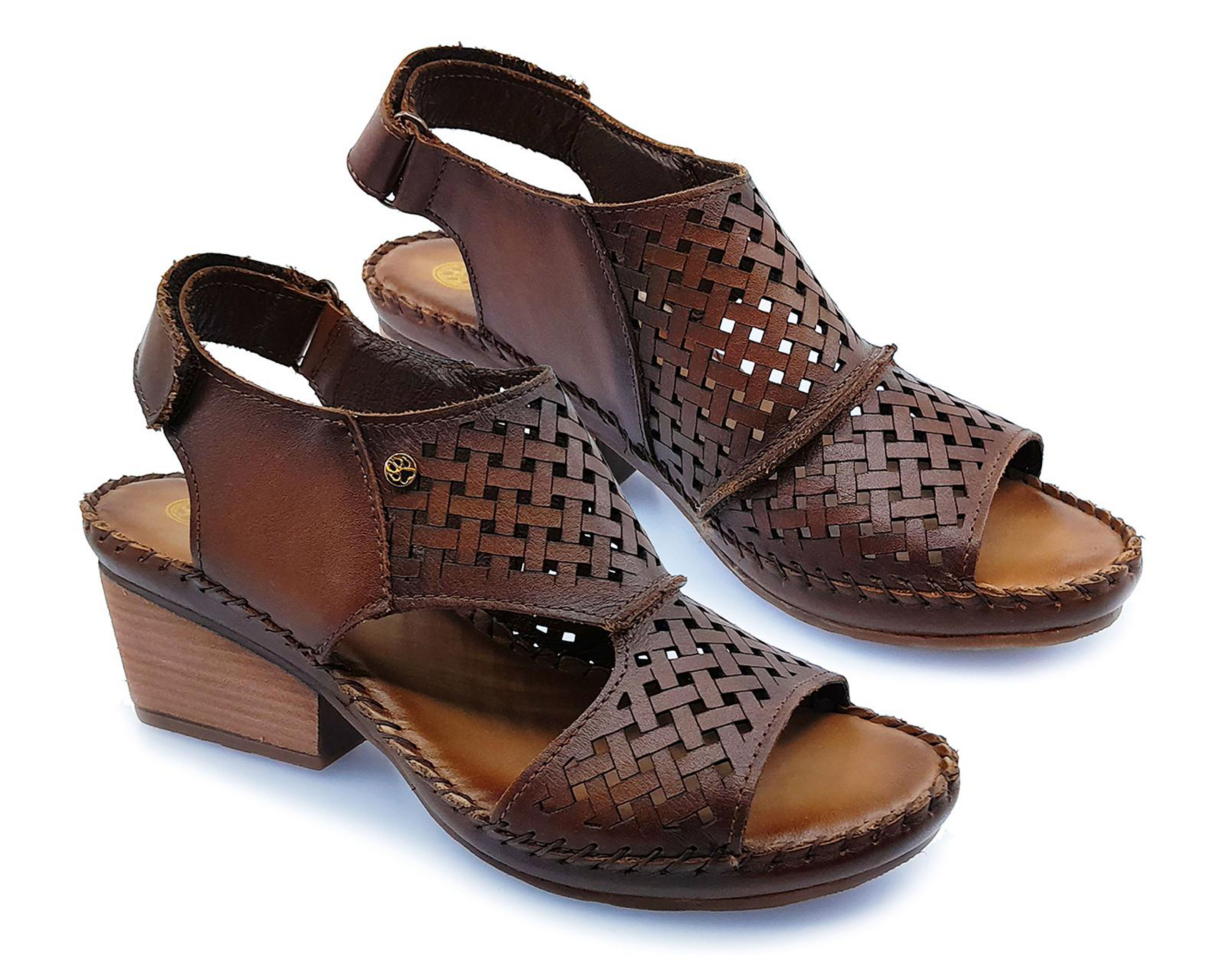 Foto 2 pulgar | Sandalias Confort Lobo Solo de Piel para Mujer
