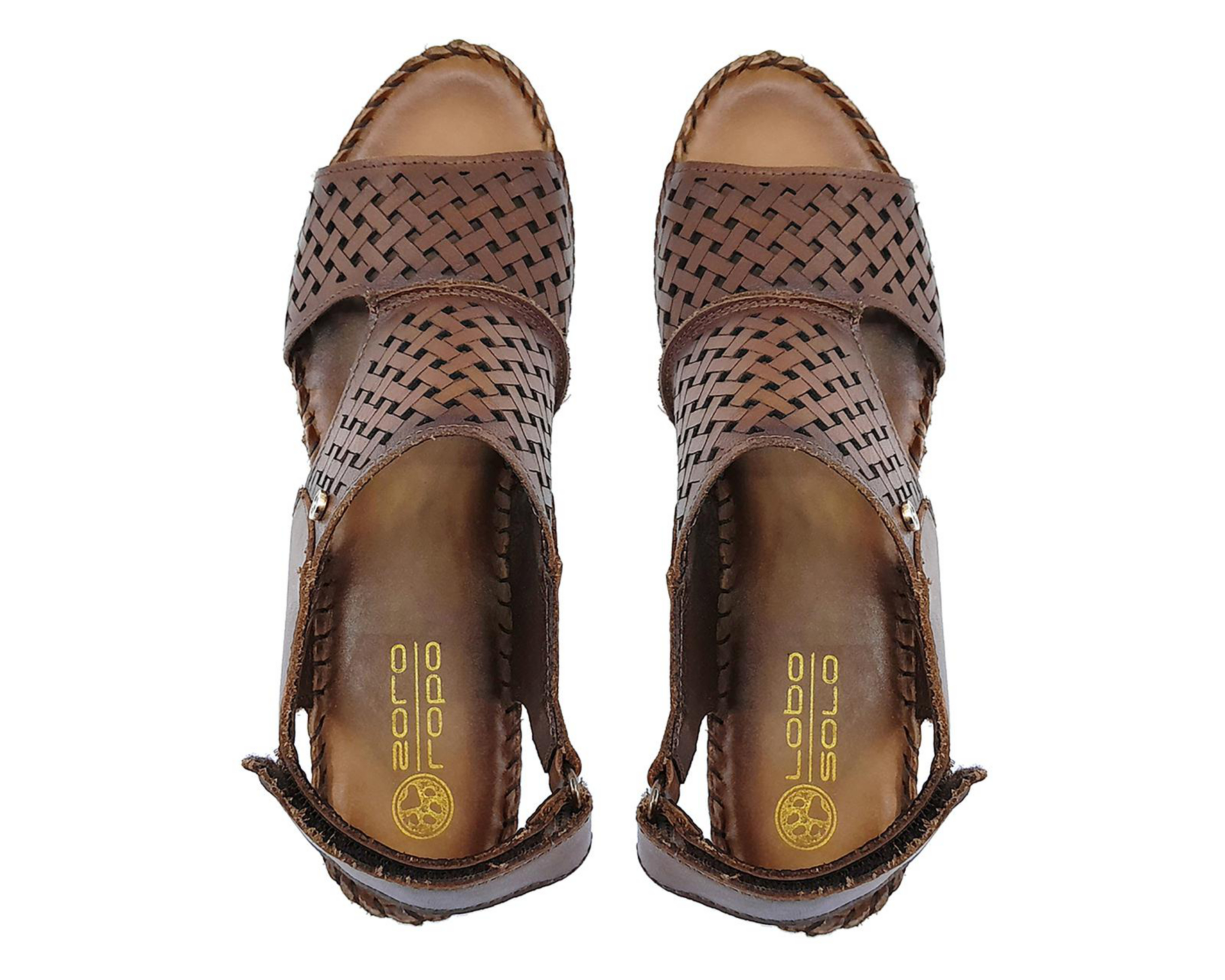 Foto 4 pulgar | Sandalias Confort Lobo Solo de Piel para Mujer