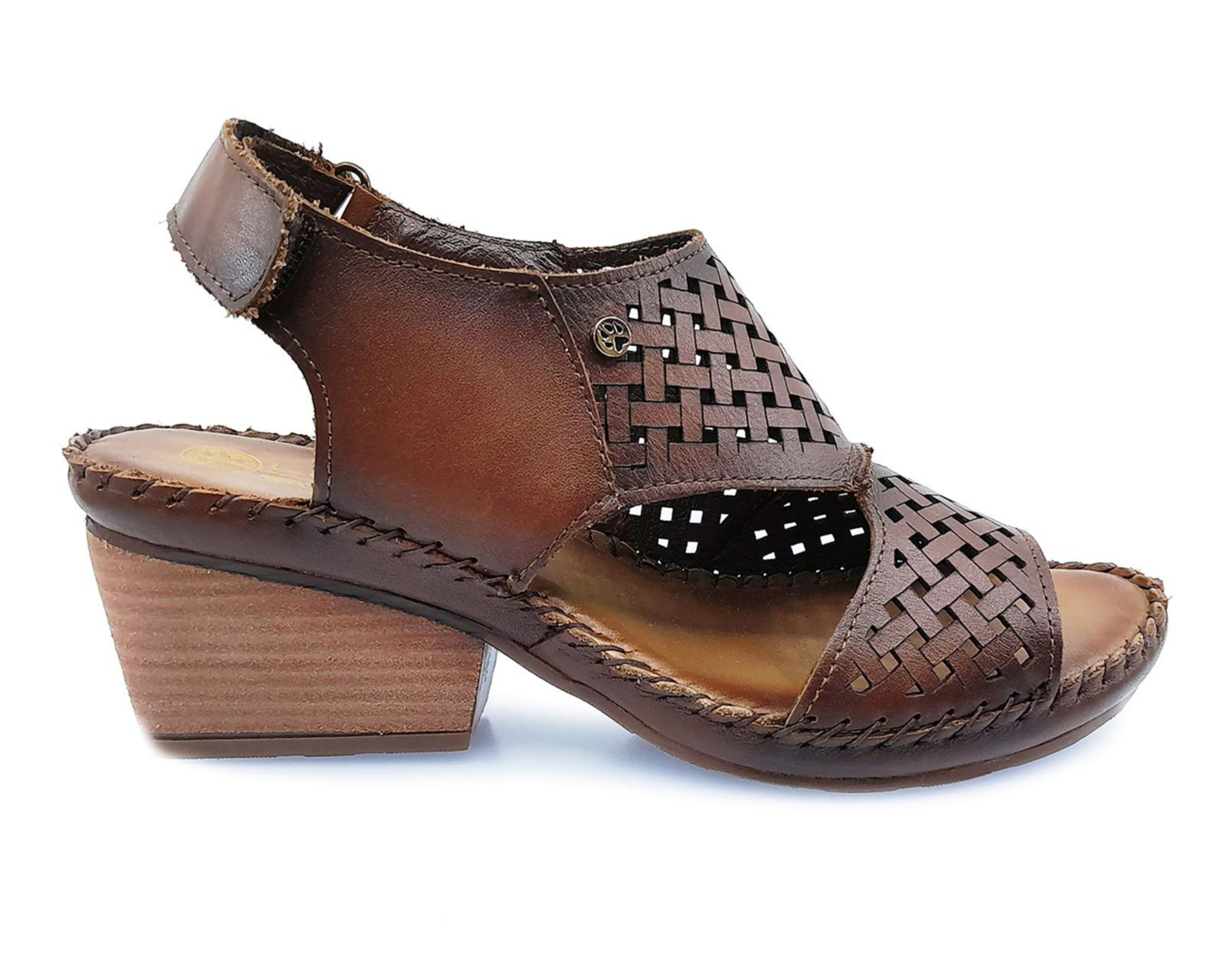 Foto 5 pulgar | Sandalias Confort Lobo Solo de Piel para Mujer