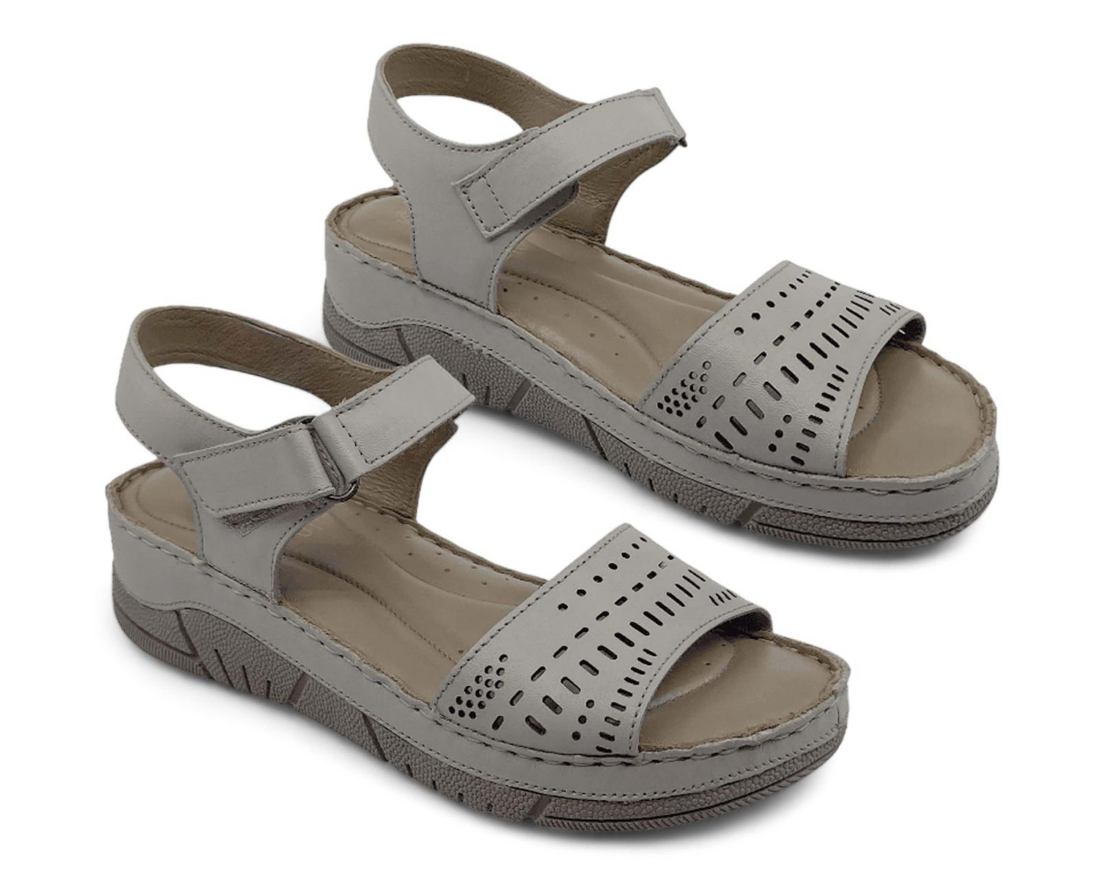 Sandalias Confort Lobo Solo de Piel para Mujer $949