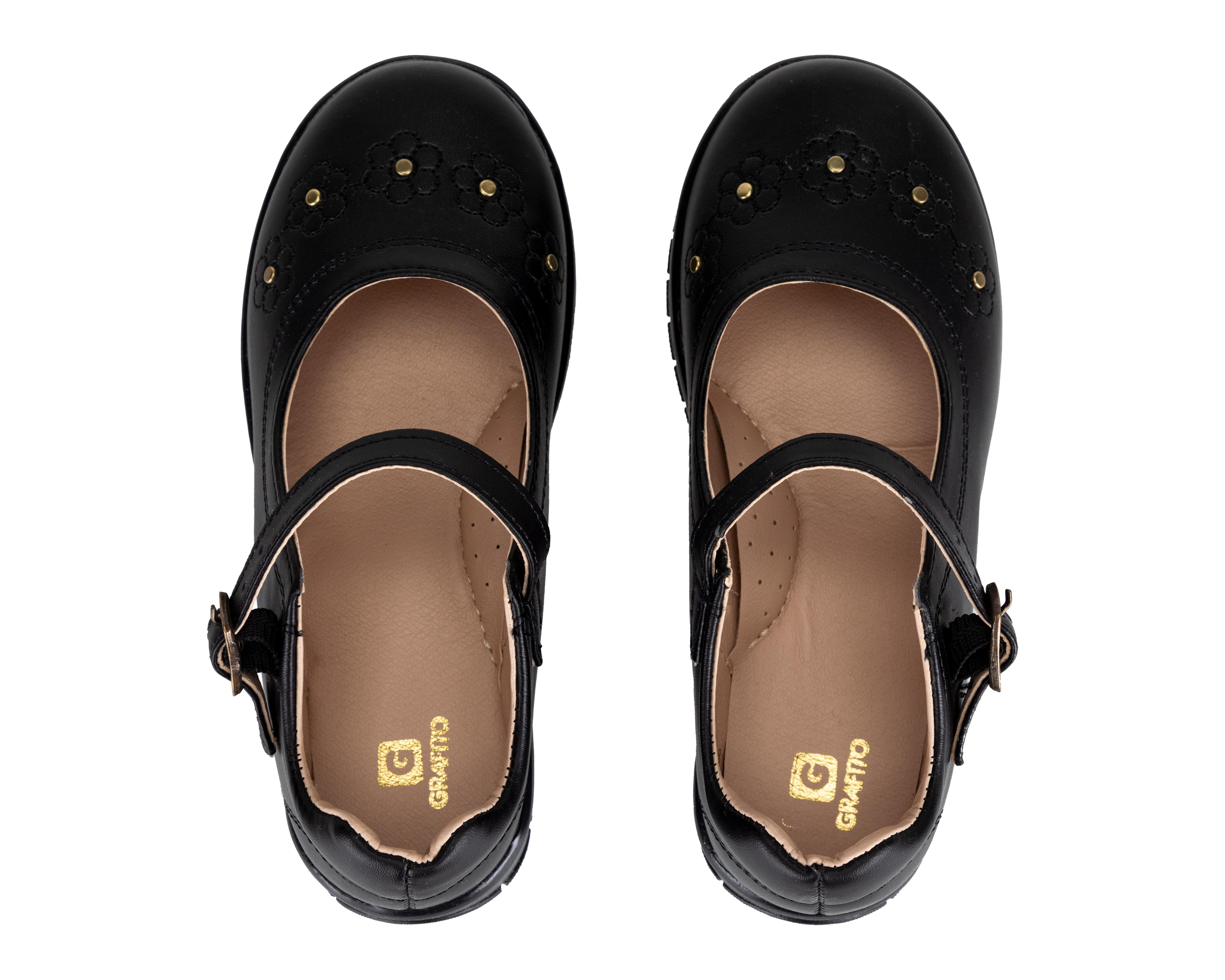 Foto 4 pulgar | Zapatos Escolares Grafito para Niña