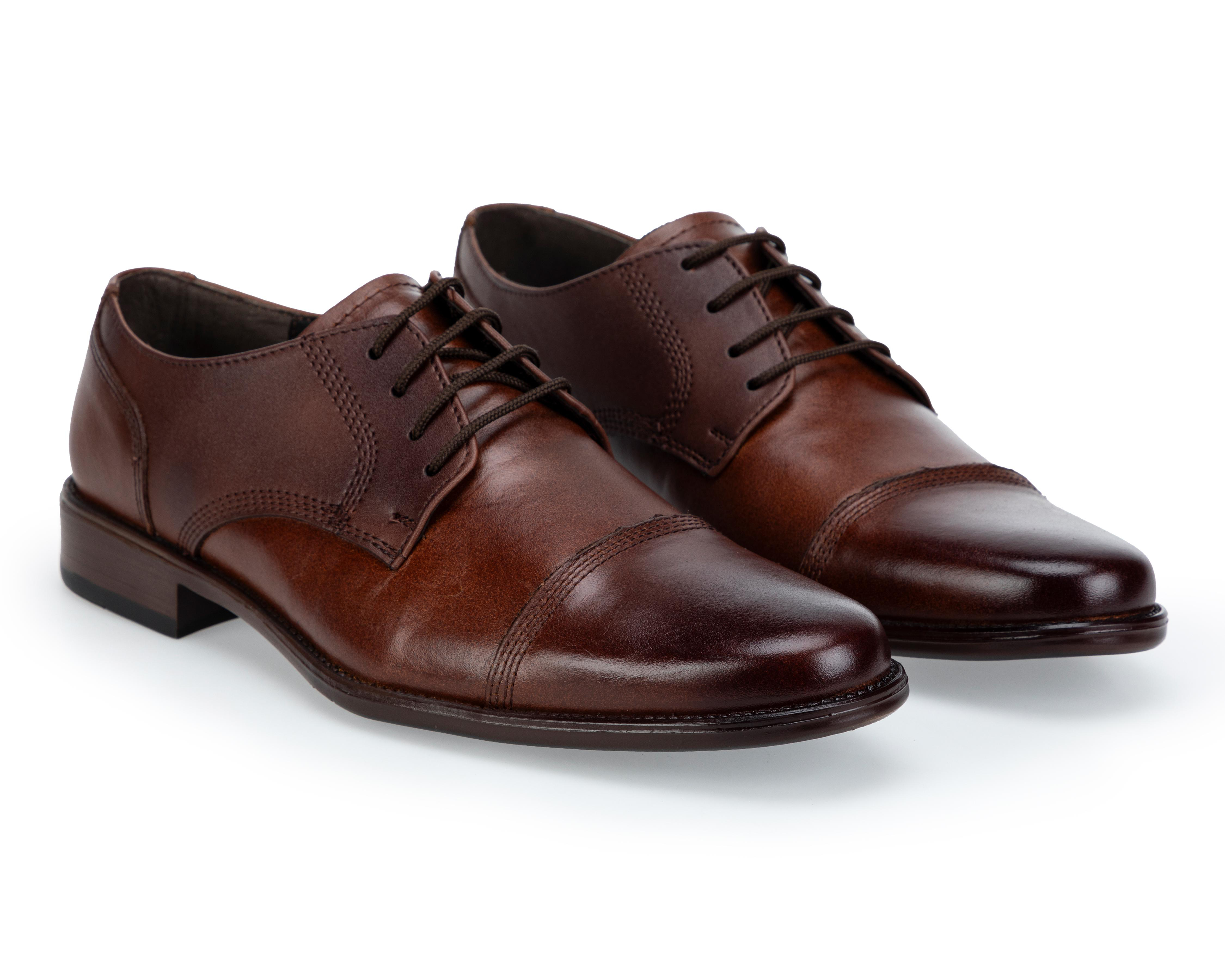 Foto 2 pulgar | Zapatos de Vestir Wall Street de Piel para Hombre