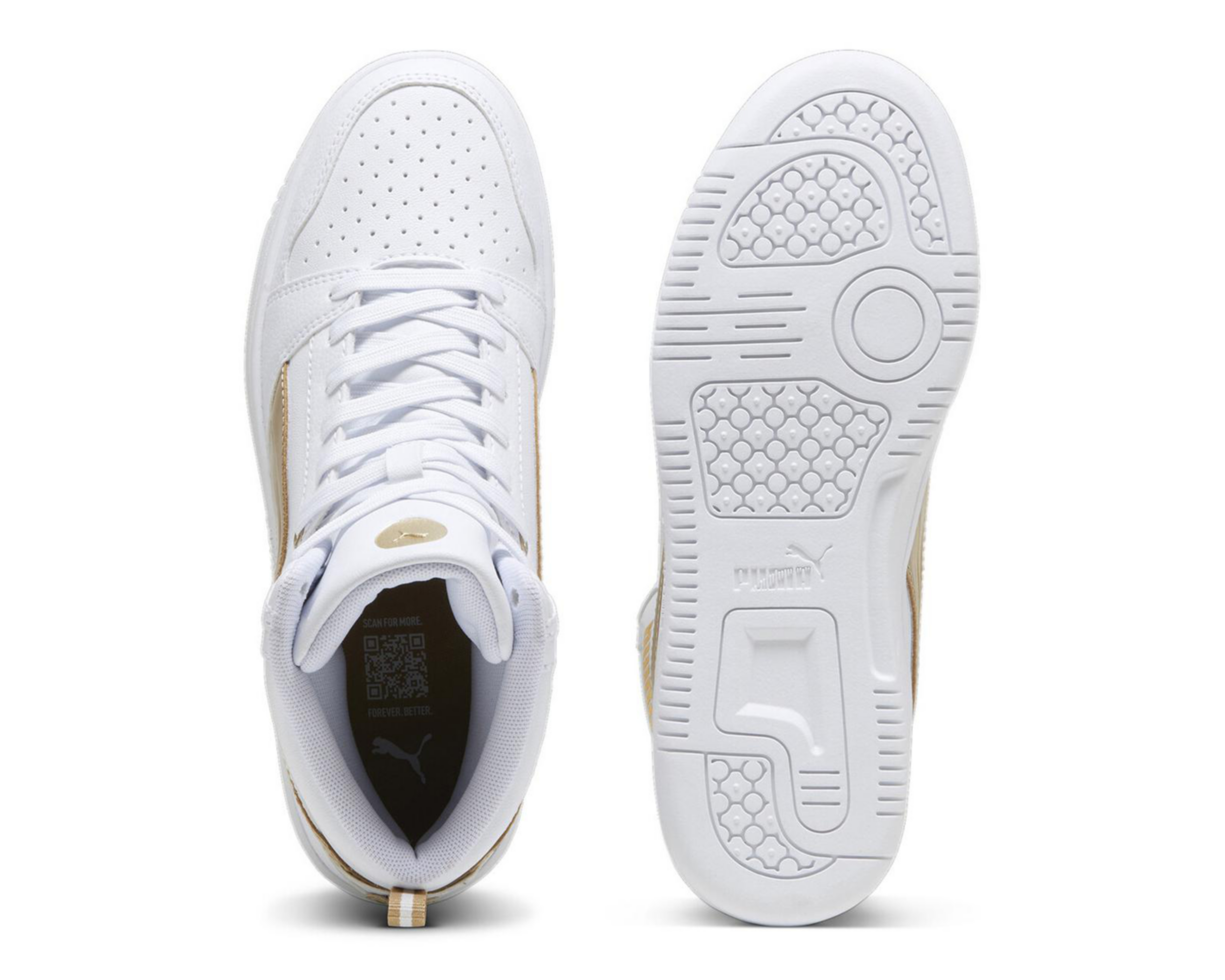Foto 3 pulgar | Tenis Puma Rebound V6 Metallic para Mujer