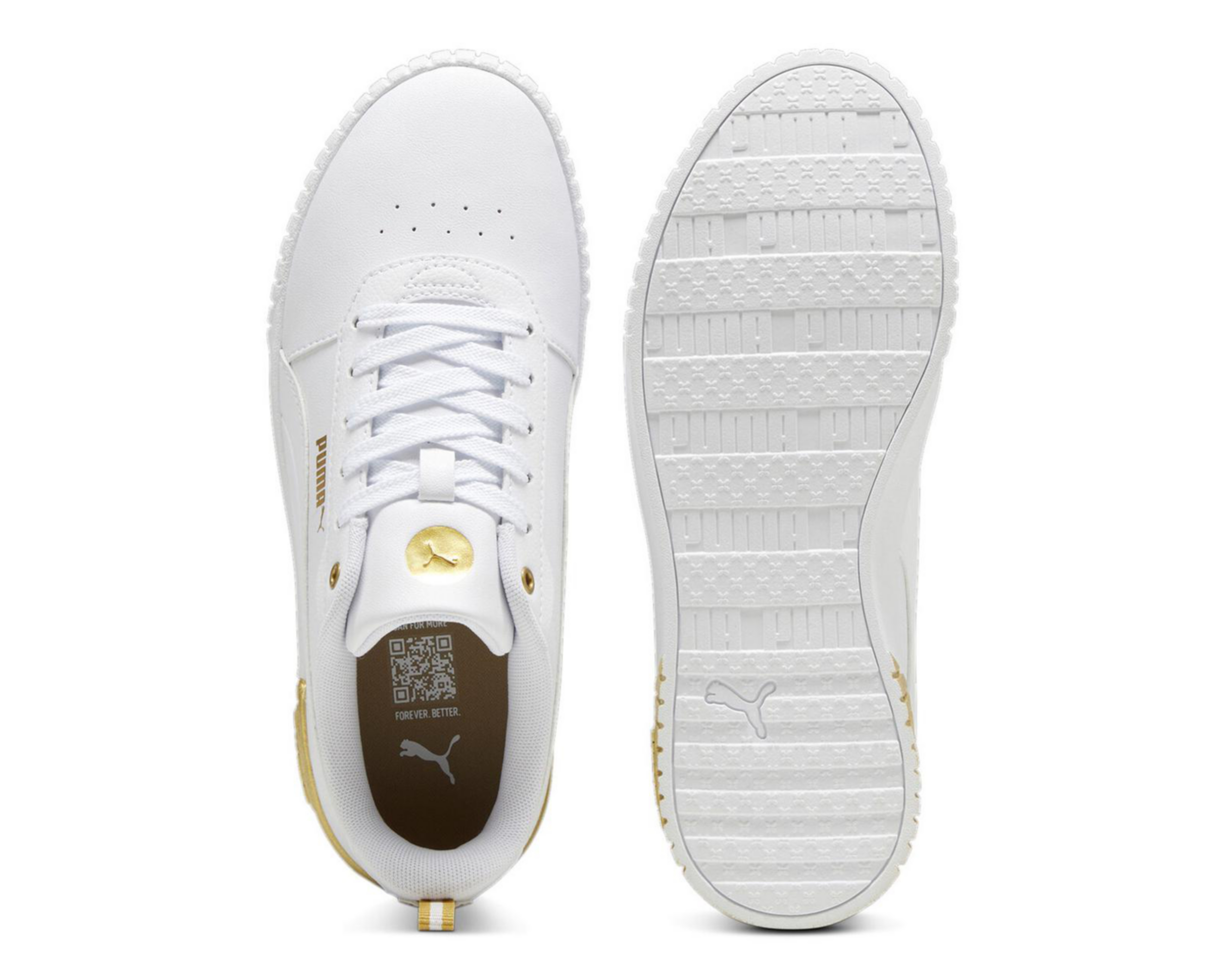 Foto 3 pulgar | Tenis Puma Carina 2.0 Metallic para Mujer