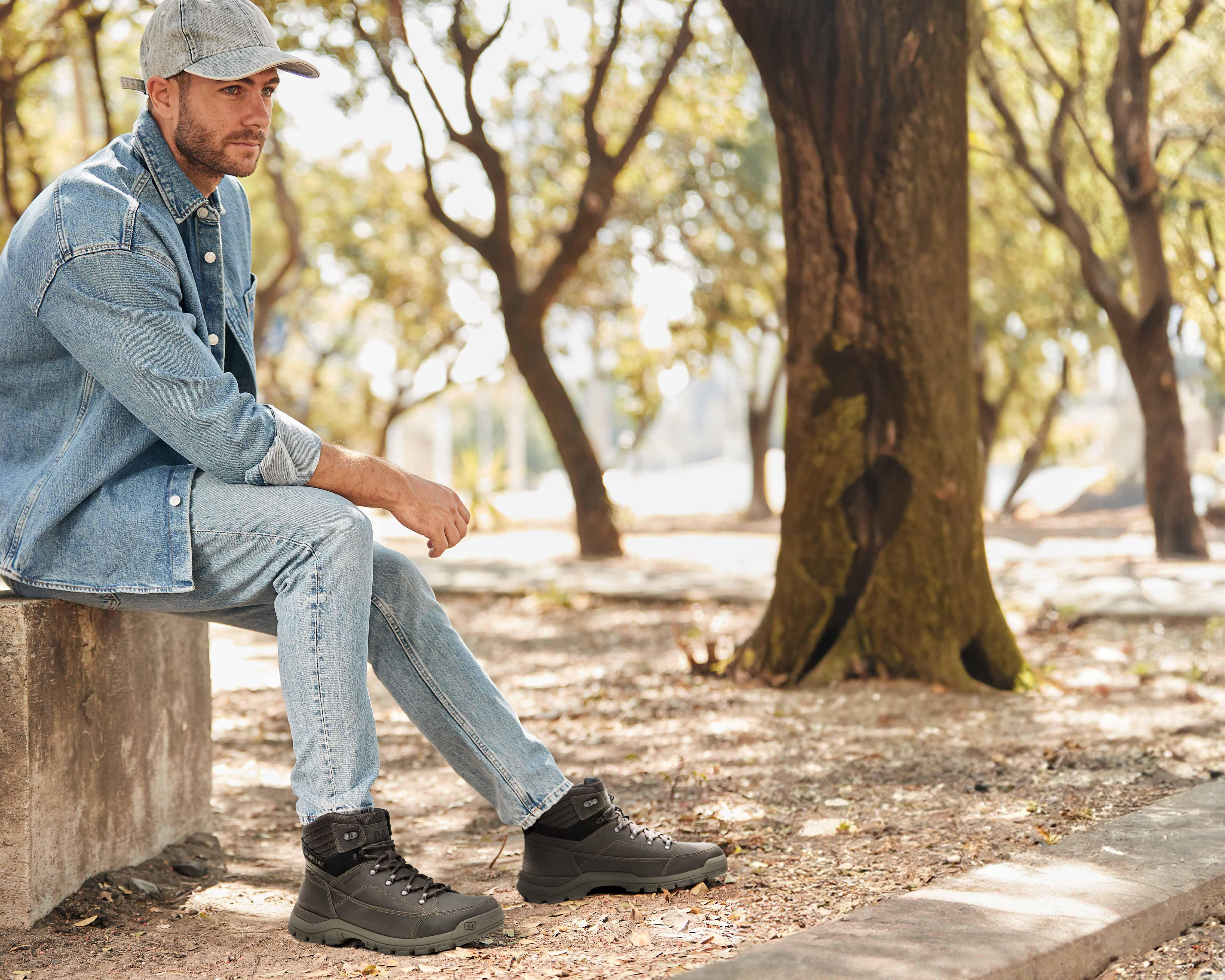 Foto 7 | Botas de Trabajo CAT de Piel para Hombre