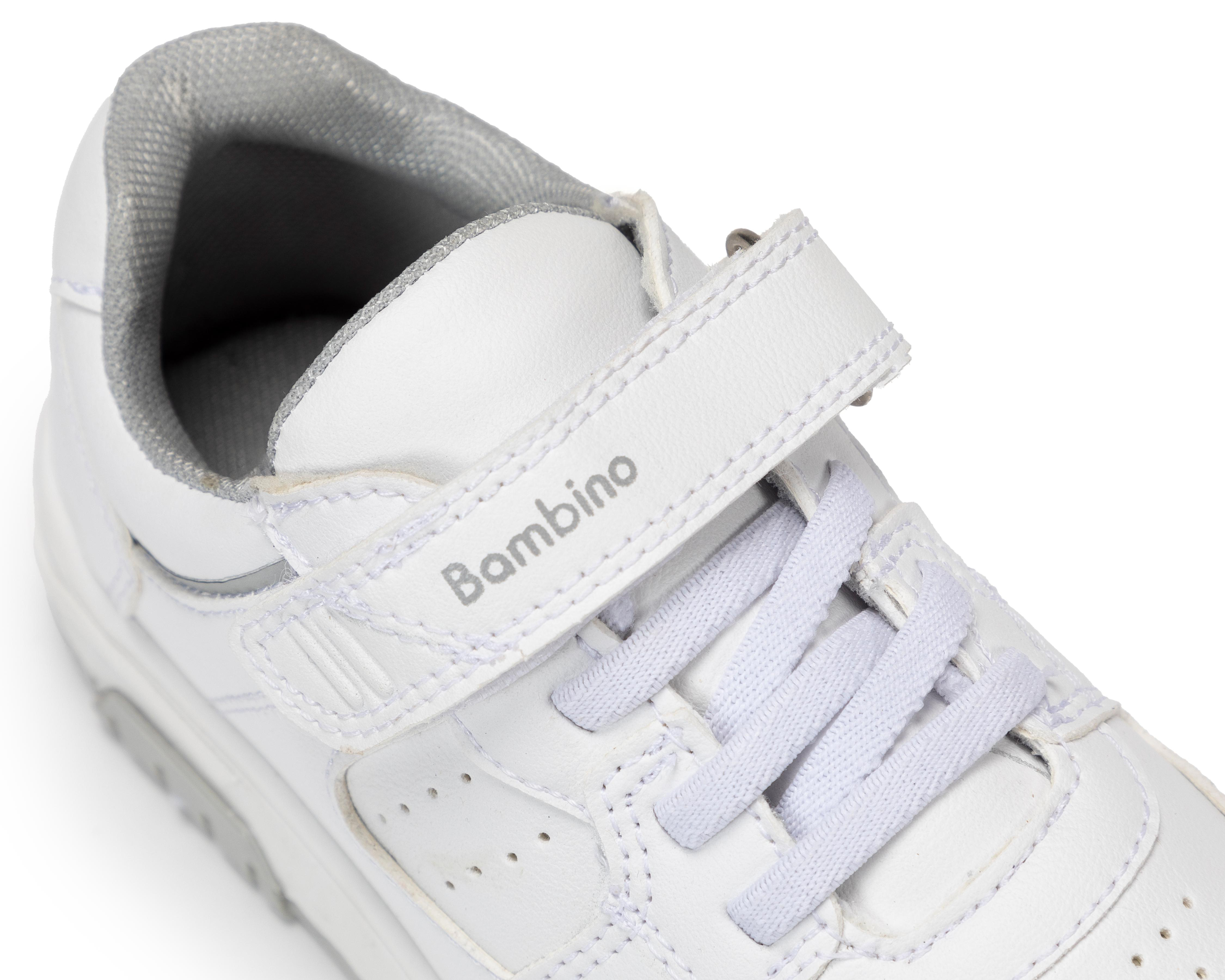 Foto 7 | Tenis Escolares Blancos Bambino para Niño