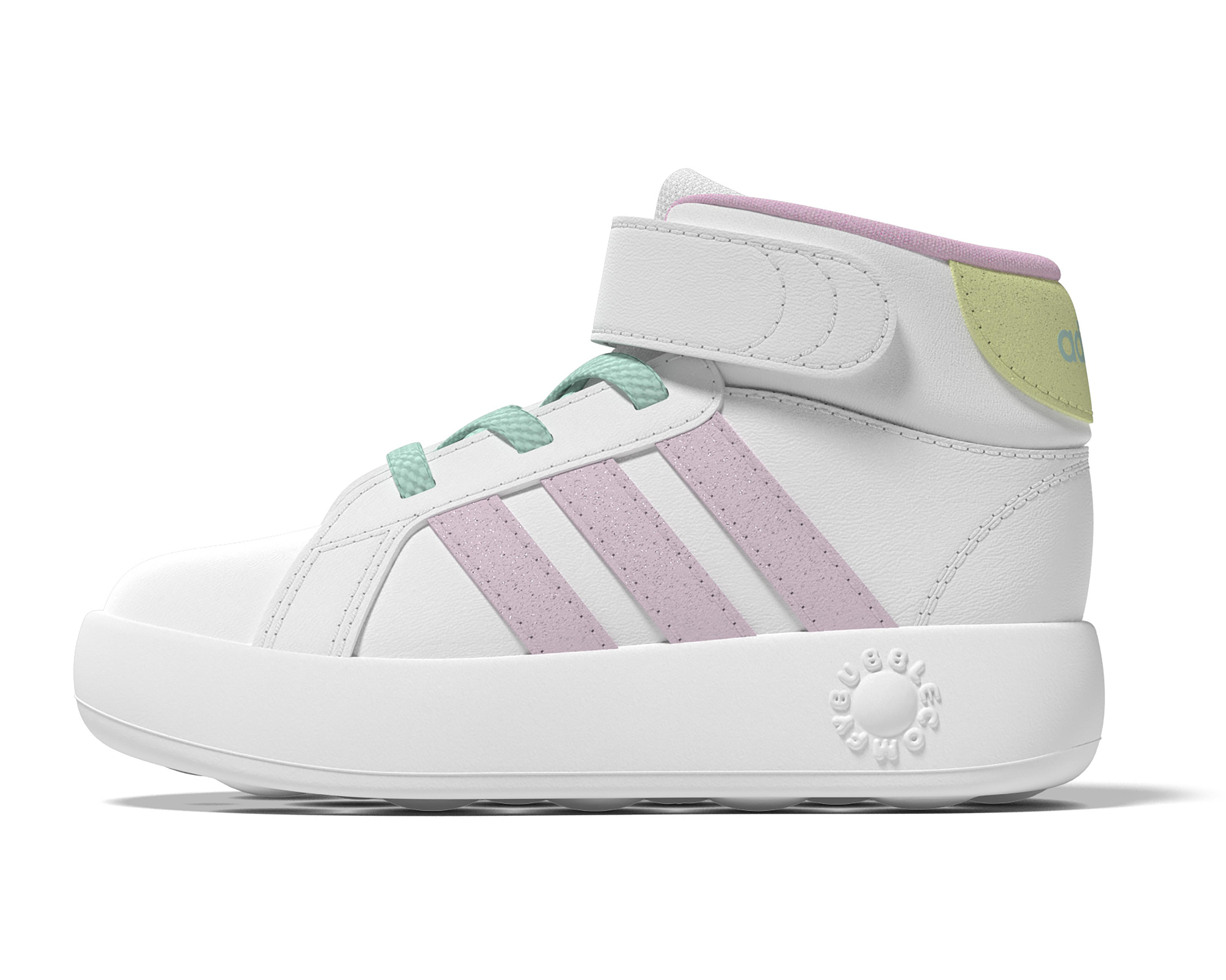 Foto 3 | Tenis Adidas Grand Court Mid I para Bebé Niña
