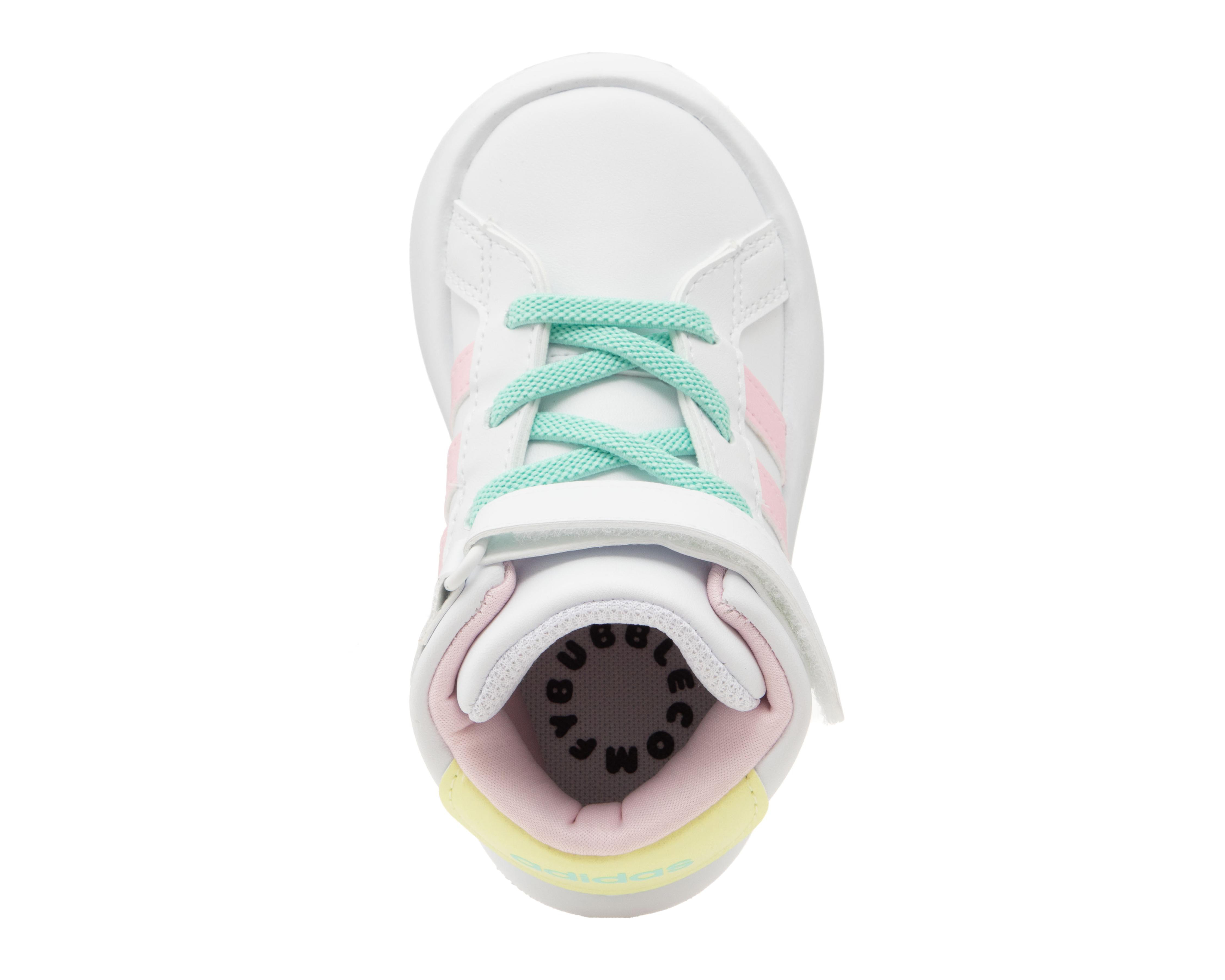 Foto 6 pulgar | Tenis Adidas Grand Court Mid I para Bebé Niña