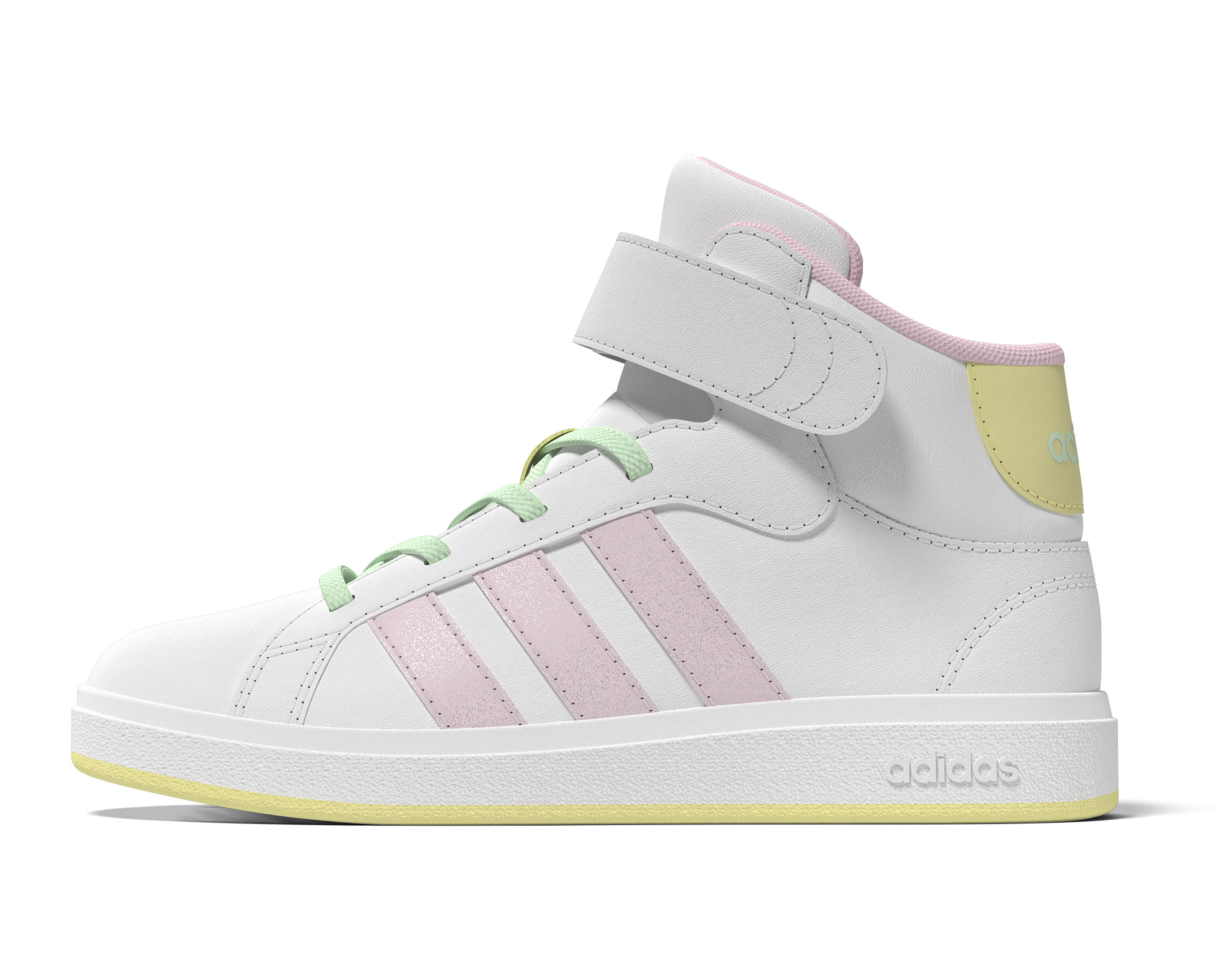 Foto 4 pulgar | Tenis Adidas Grand Court Mid K para Niña