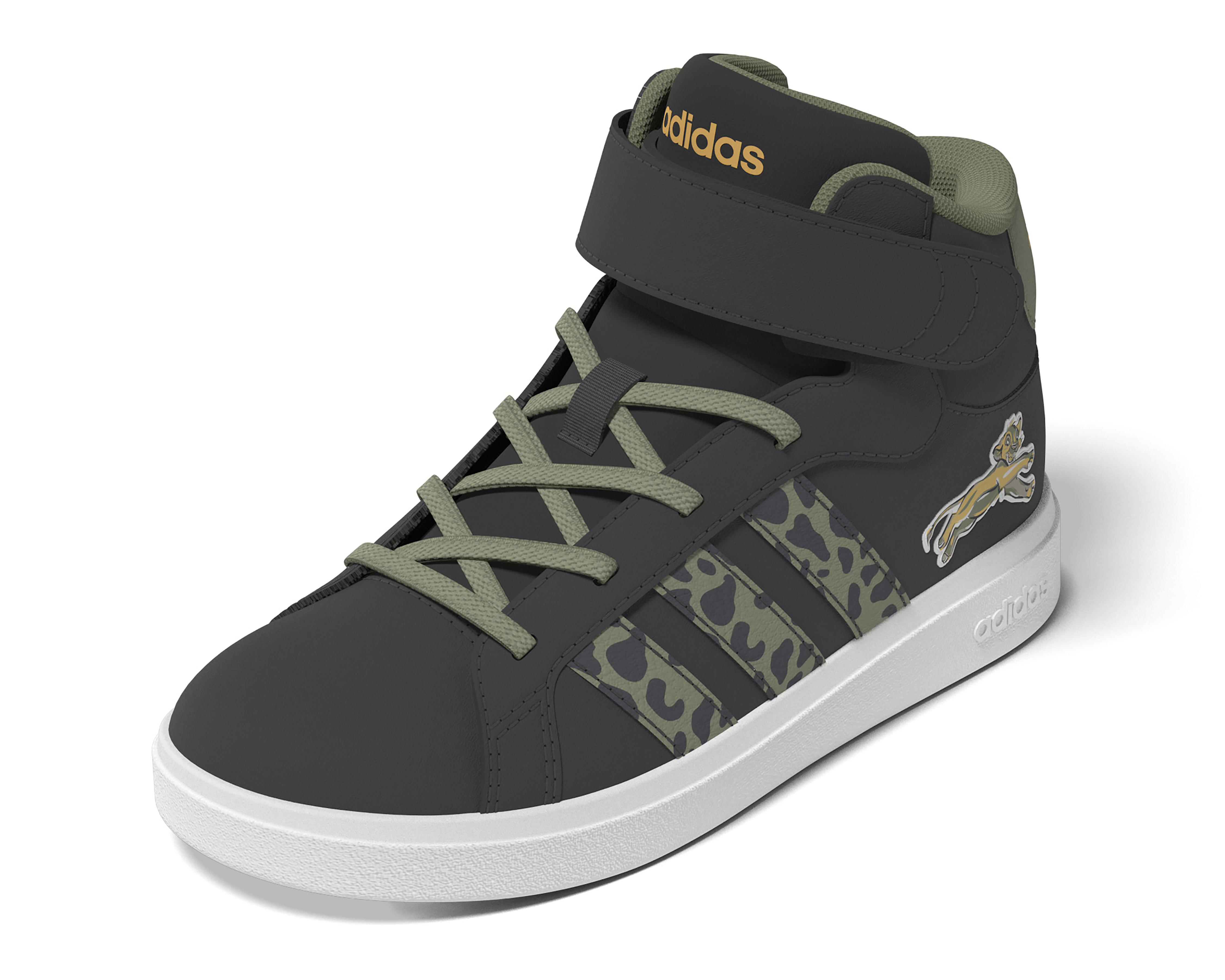 Foto 2 pulgar | Tenis Adidas Grand Court Mid Lionking para Niña