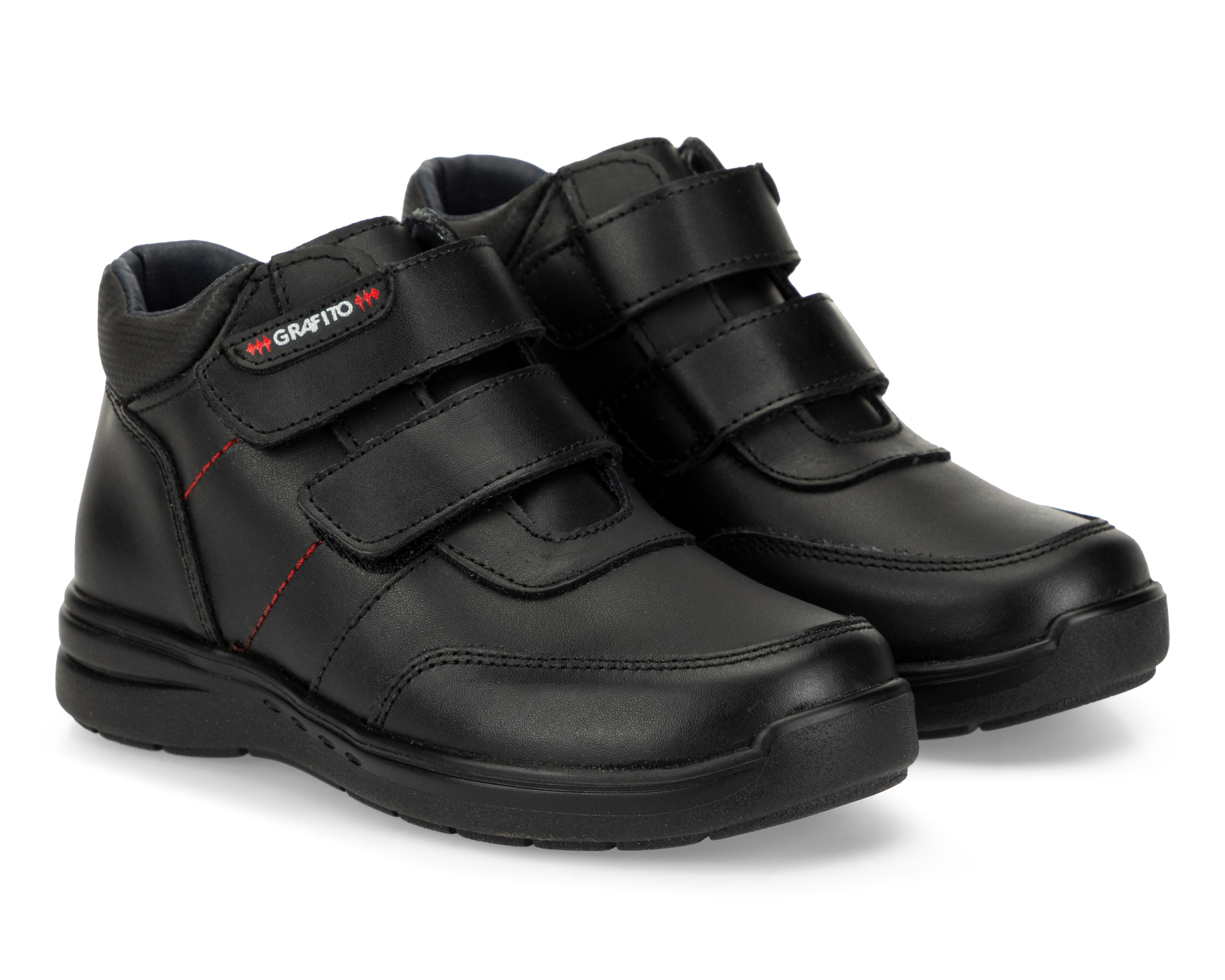 Zapatos Escolares Grafito para Niño $348