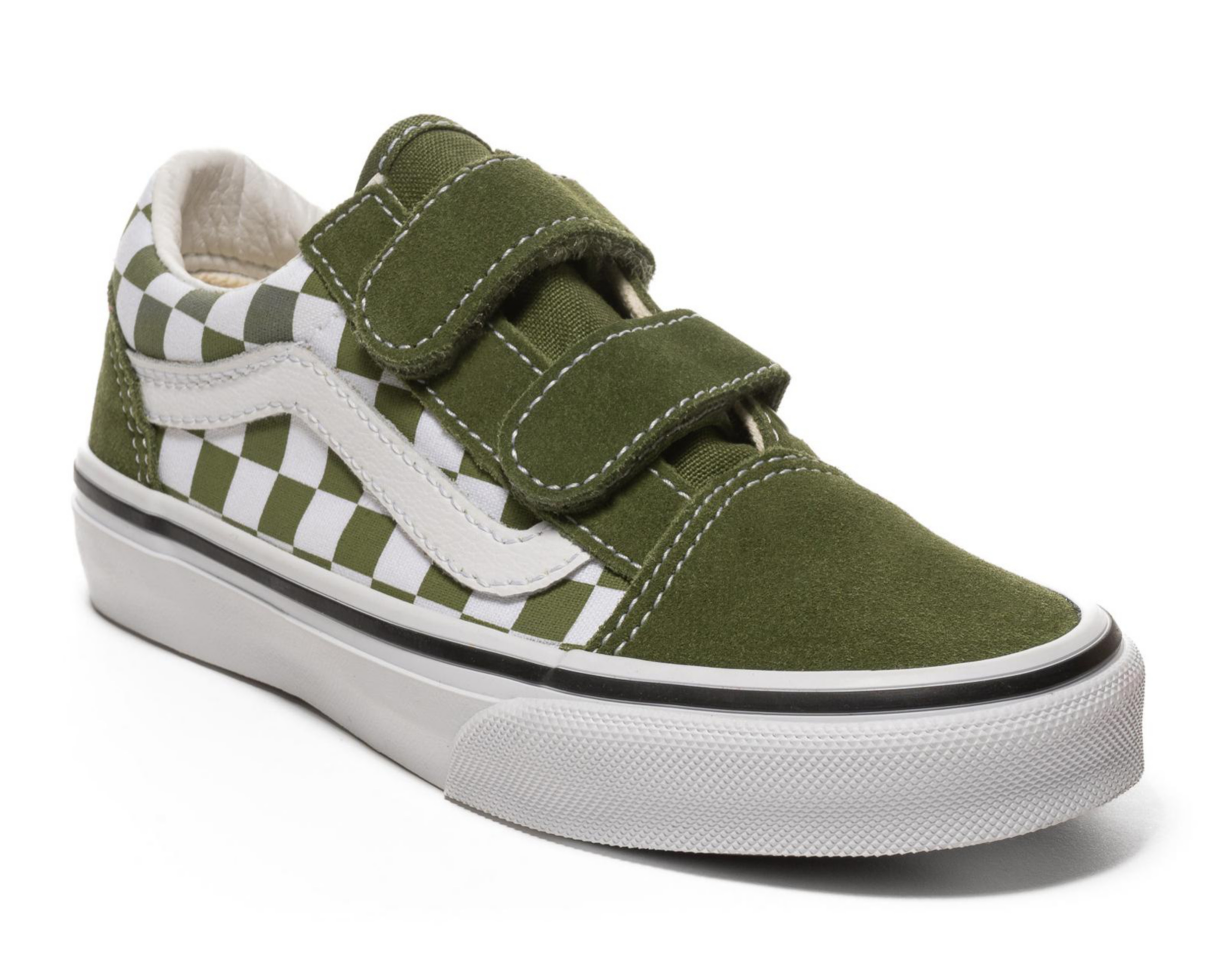 Green velcro vans best sale