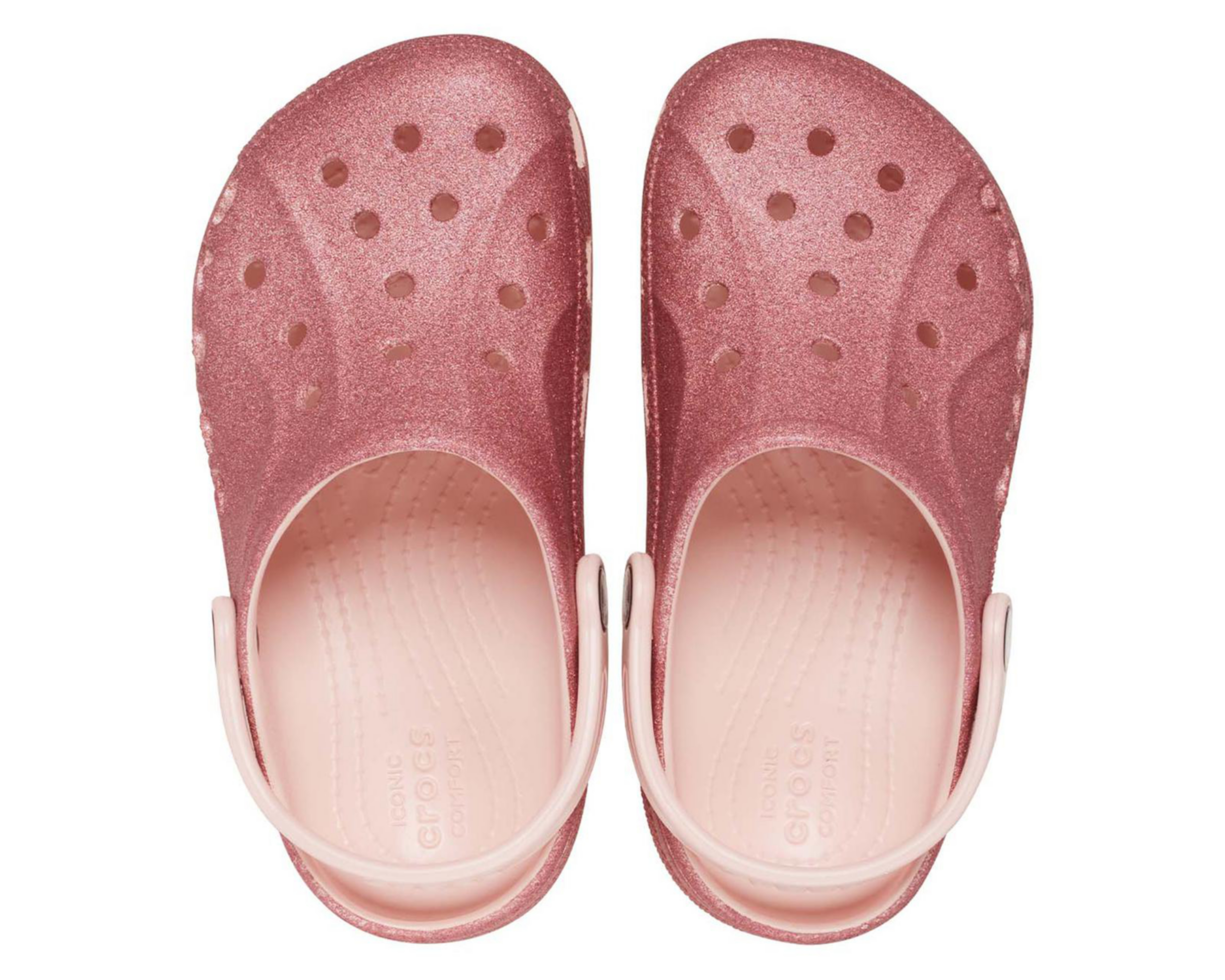 Foto 3 | Sandalias Crocs Baya Glitter Clog para Niña