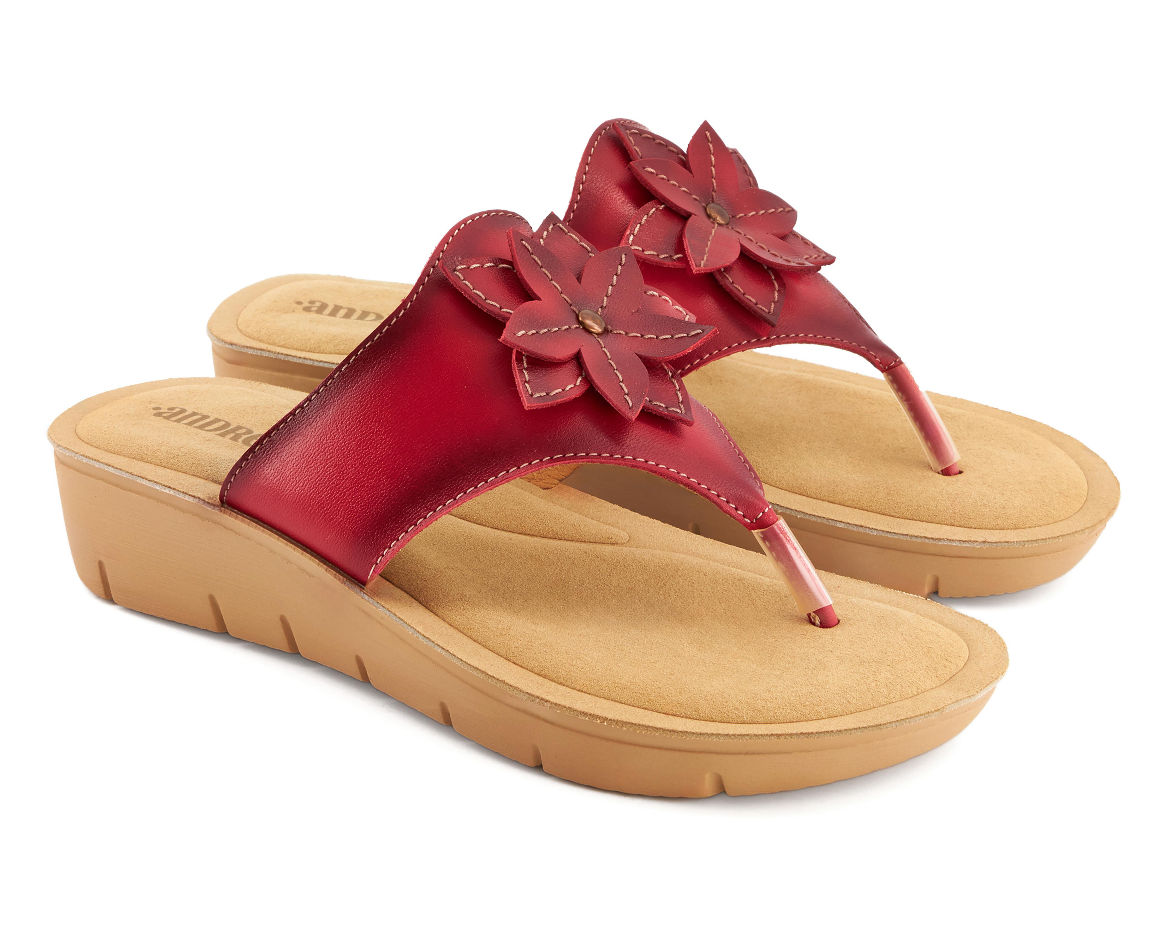 Sandalias Confort Andrea de Piel para Mujer