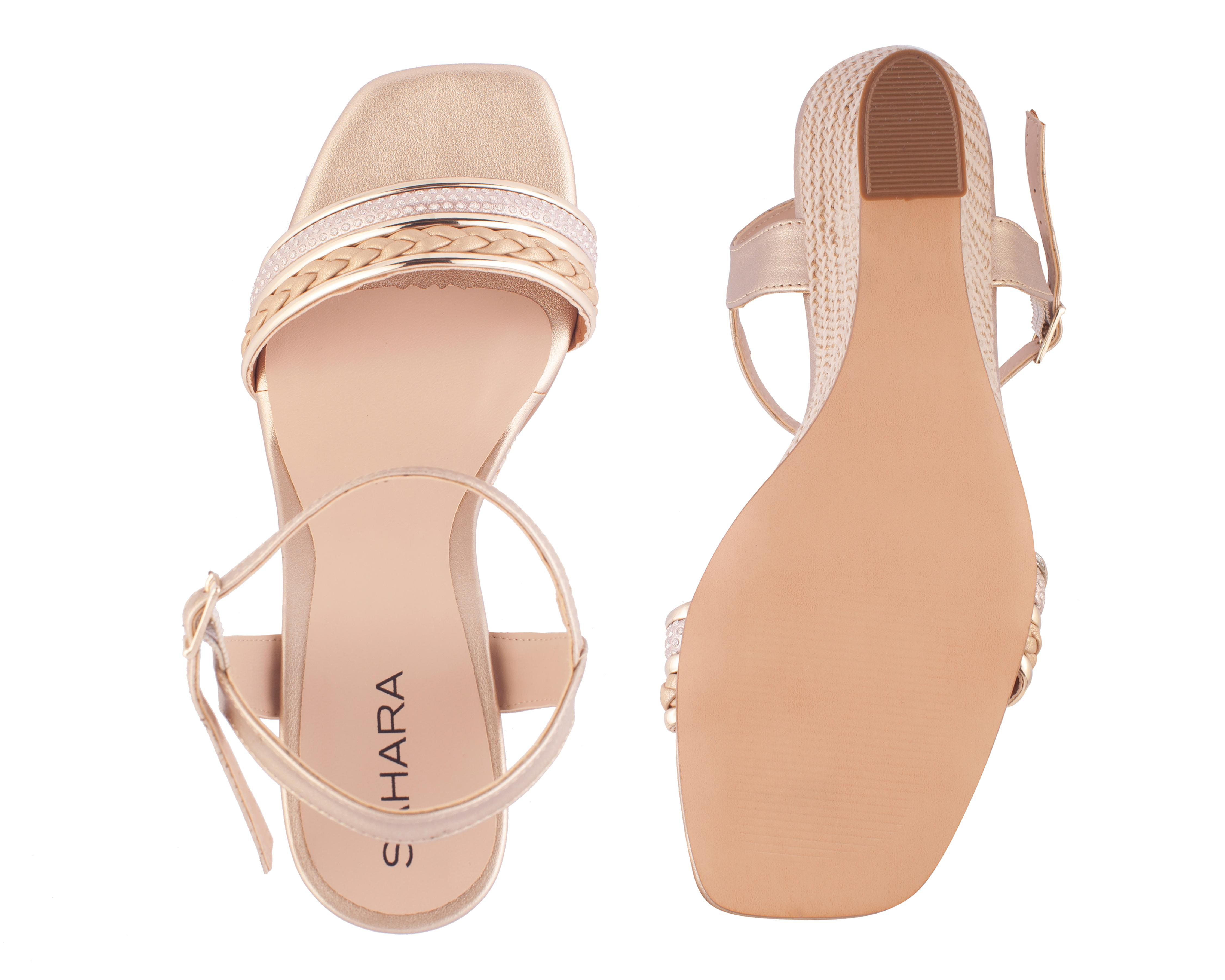 Foto 3 pulgar | Sandalias de Tacón Sahara para Mujer