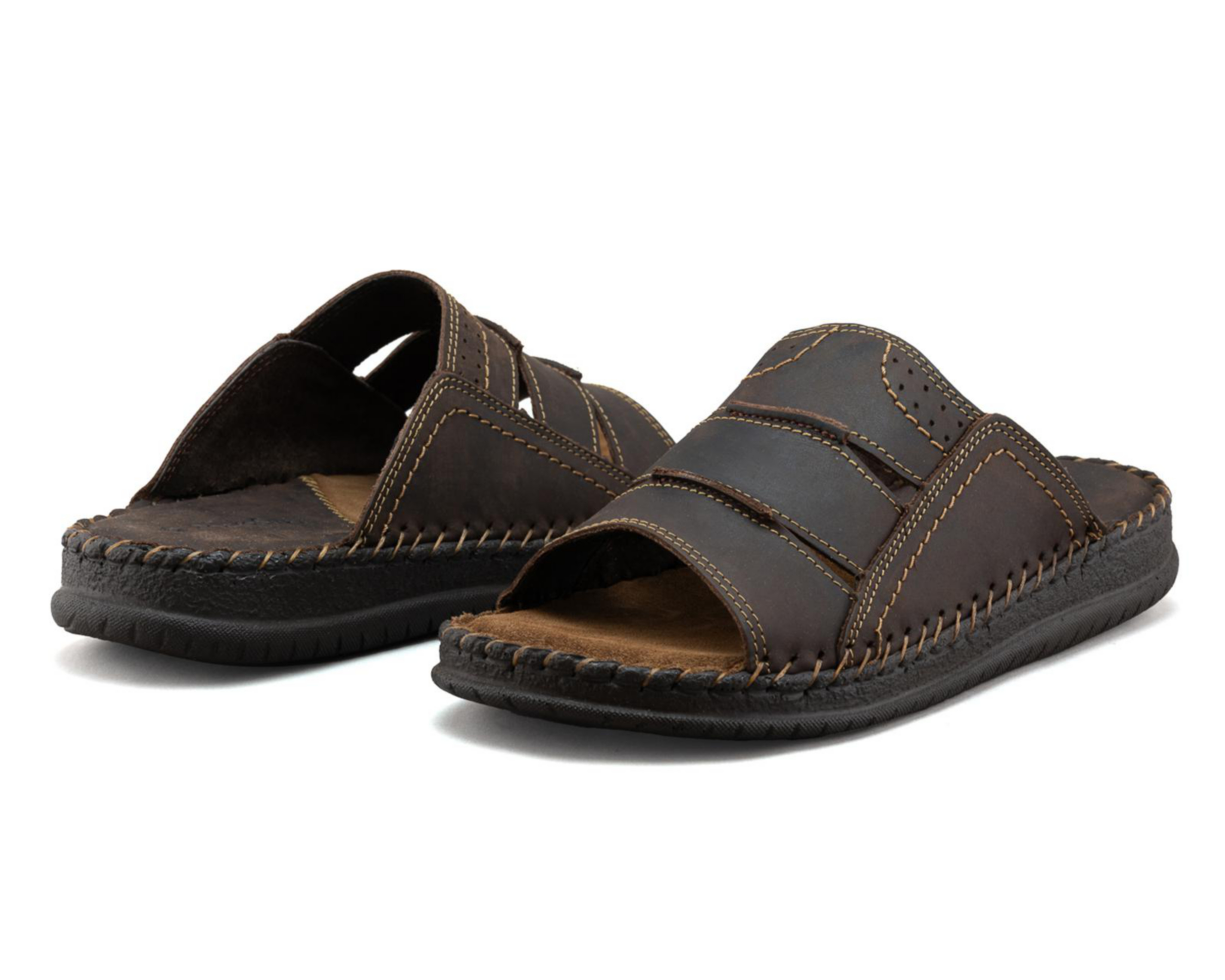 Foto 1 | Sandalias Casuales Porto Sur de Piel para Hombre