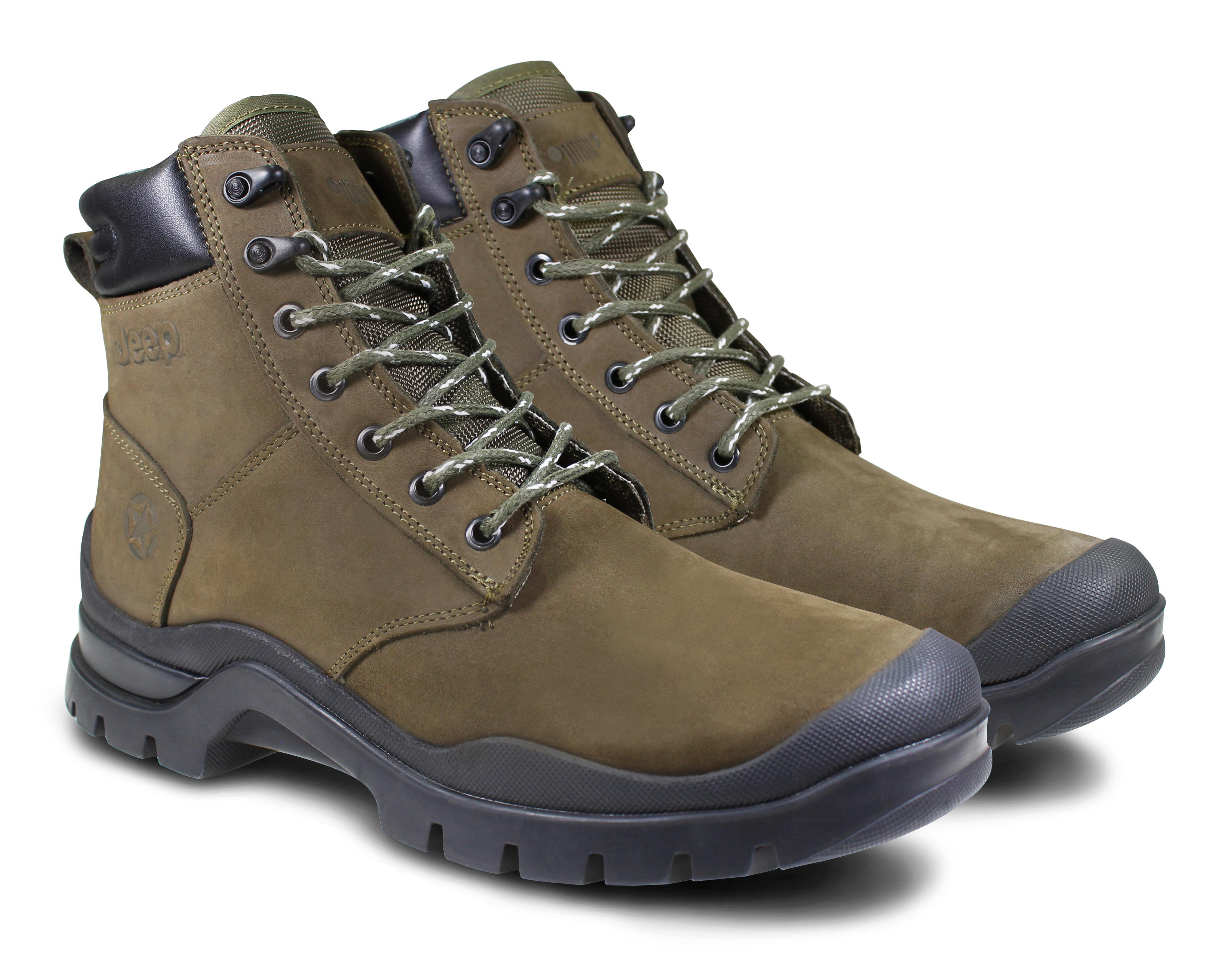 Foto 2 pulgar | Botas Outdoor Jeep de Piel para Hombre