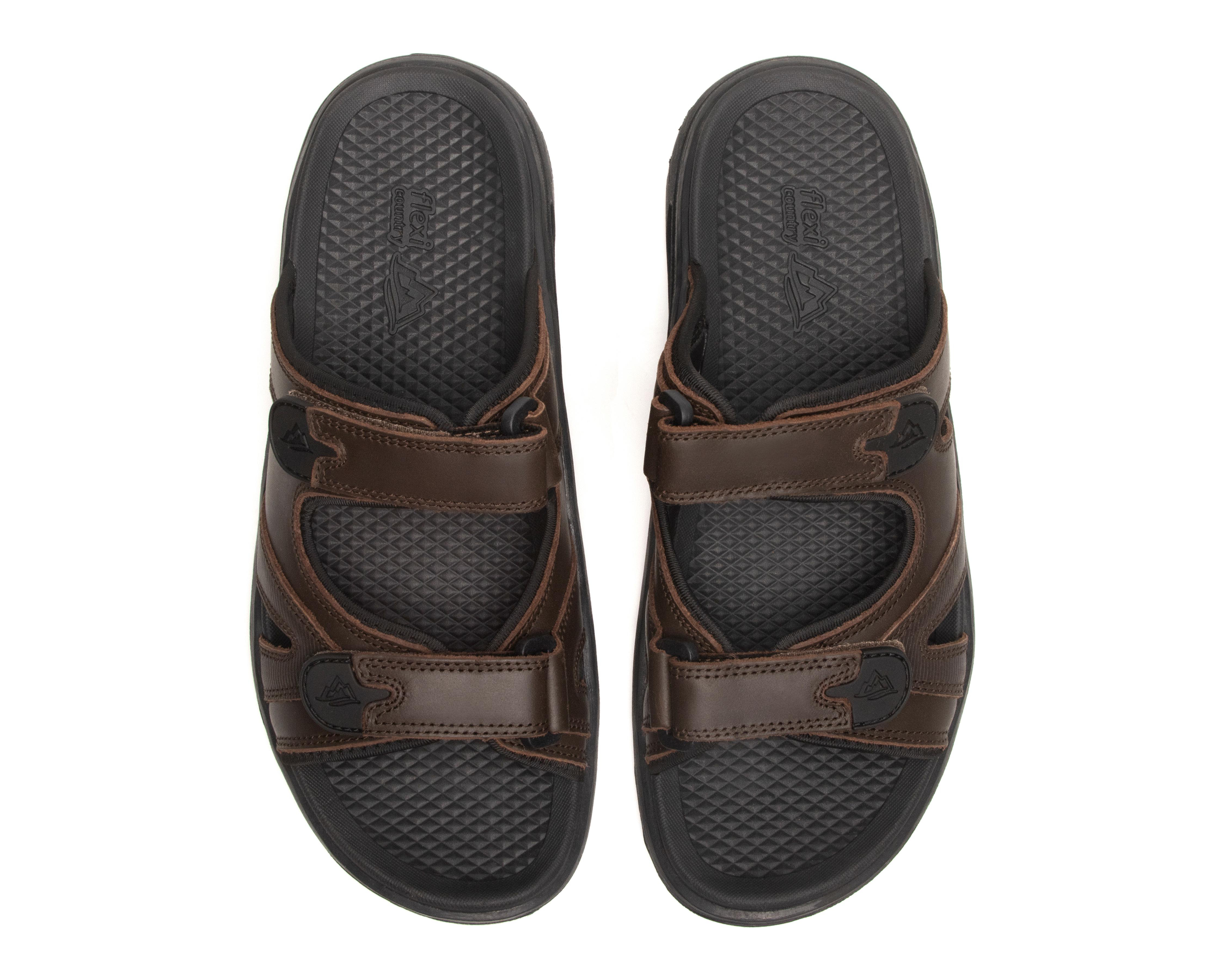 Foto 4 pulgar | Sandalias Casuales Flexi de Piel para Hombre