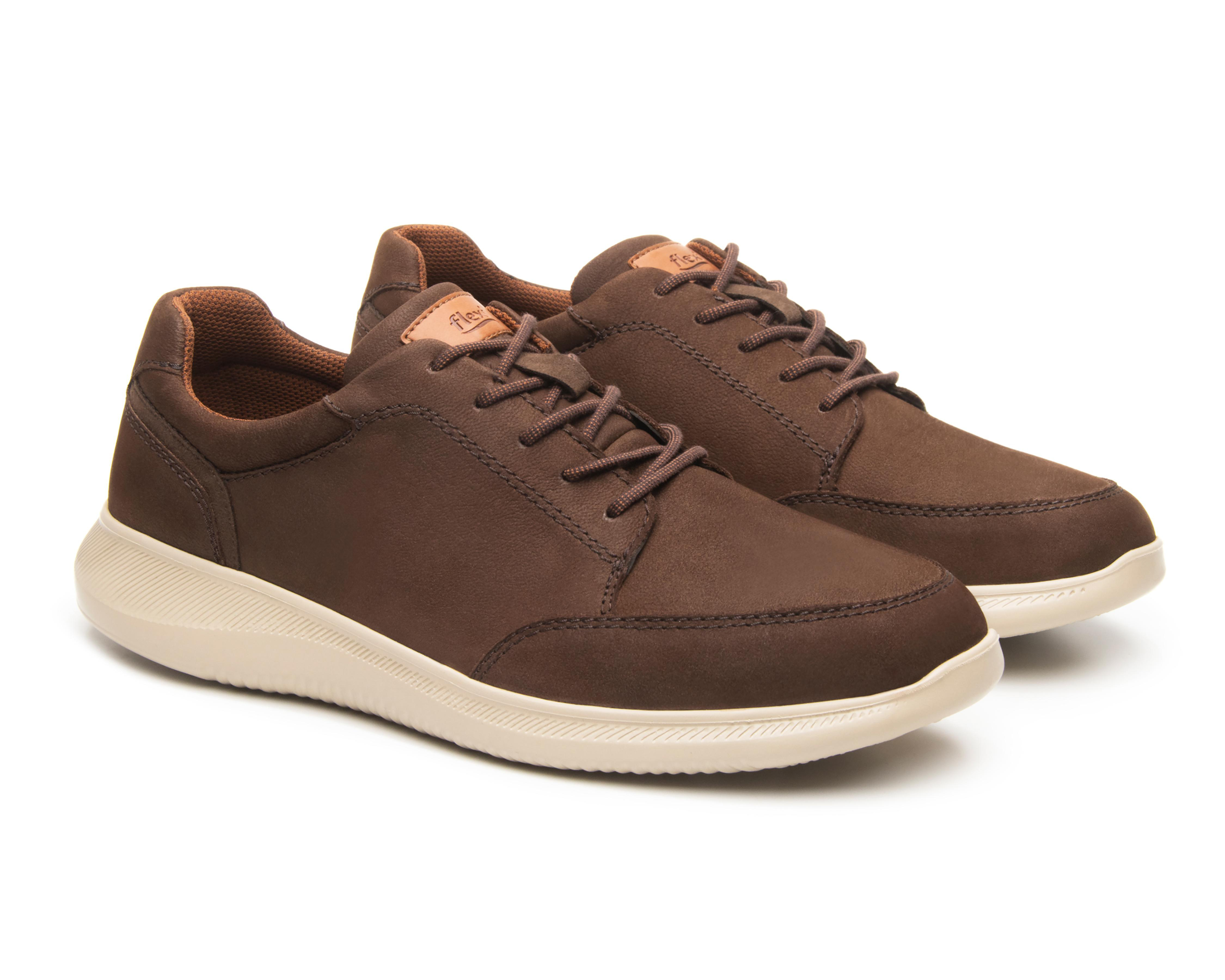 Tenis Casuales Flexi de Piel para Hombre