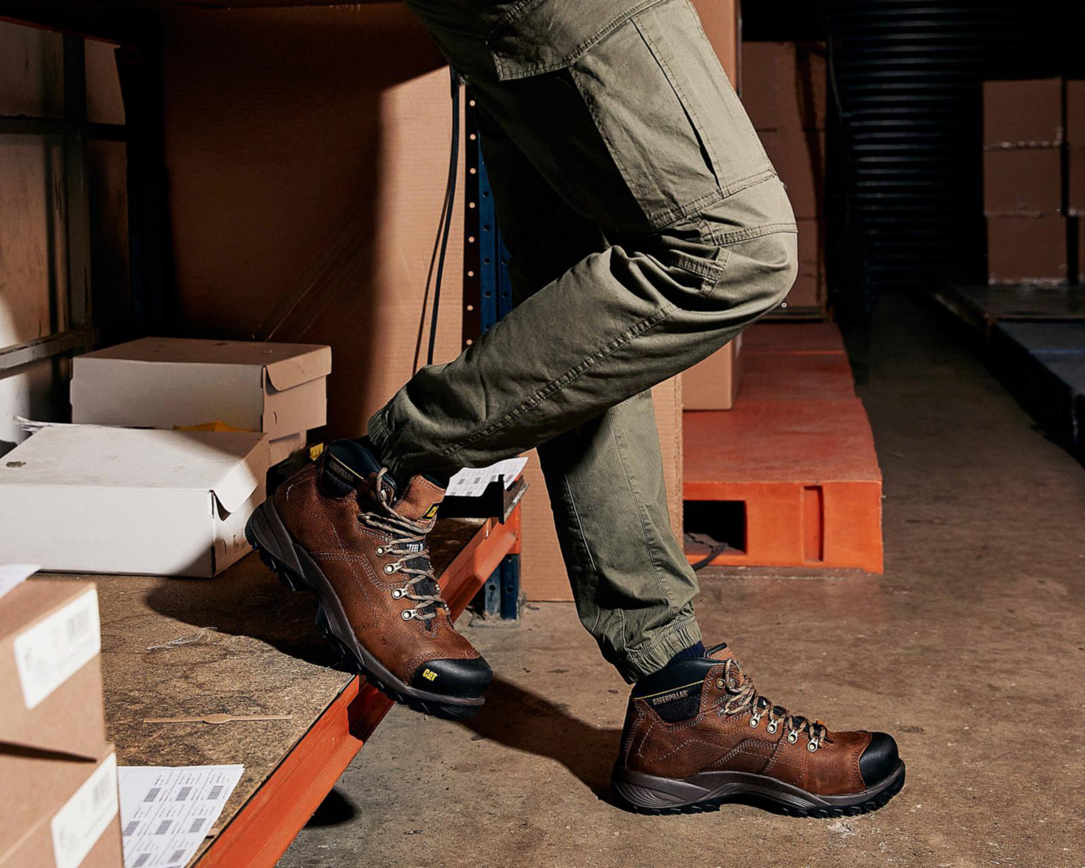 Foto 7 | Botas de Trabajo CAT de Piel para Hombre