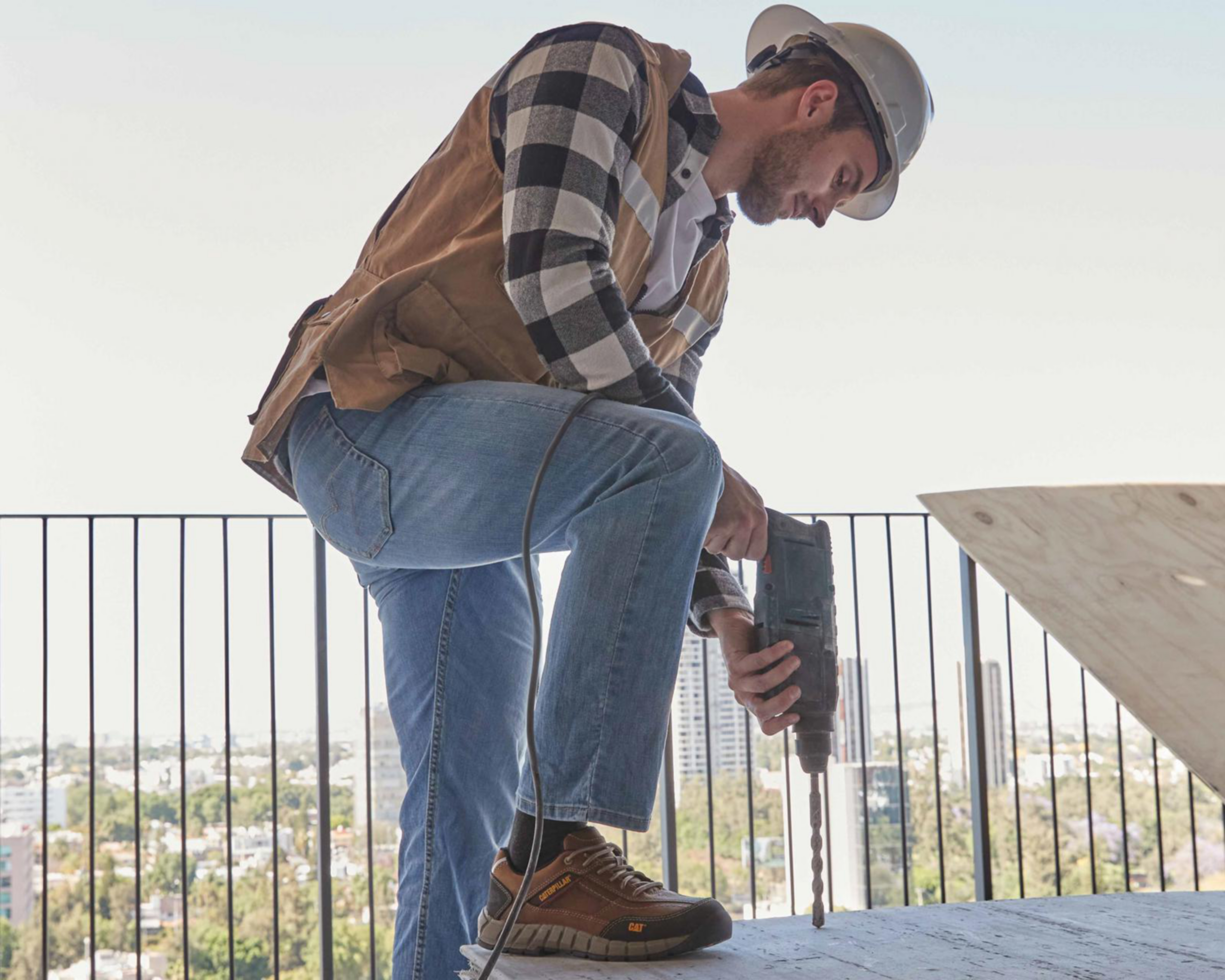 Foto 7 | Botas de Trabajo CAT de Piel para Hombre