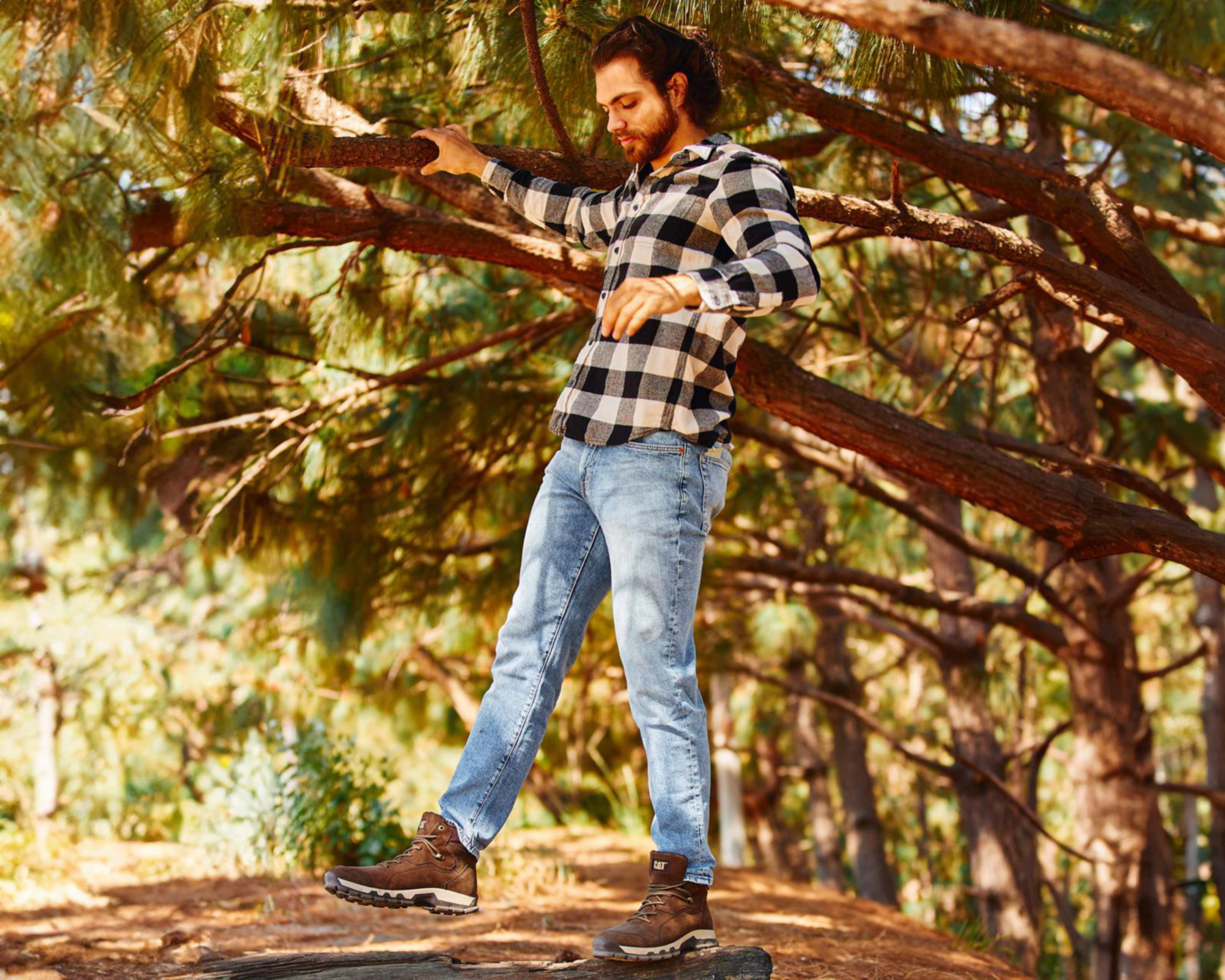 Foto 7 | Botas Casuales CAT de Piel para Hombre