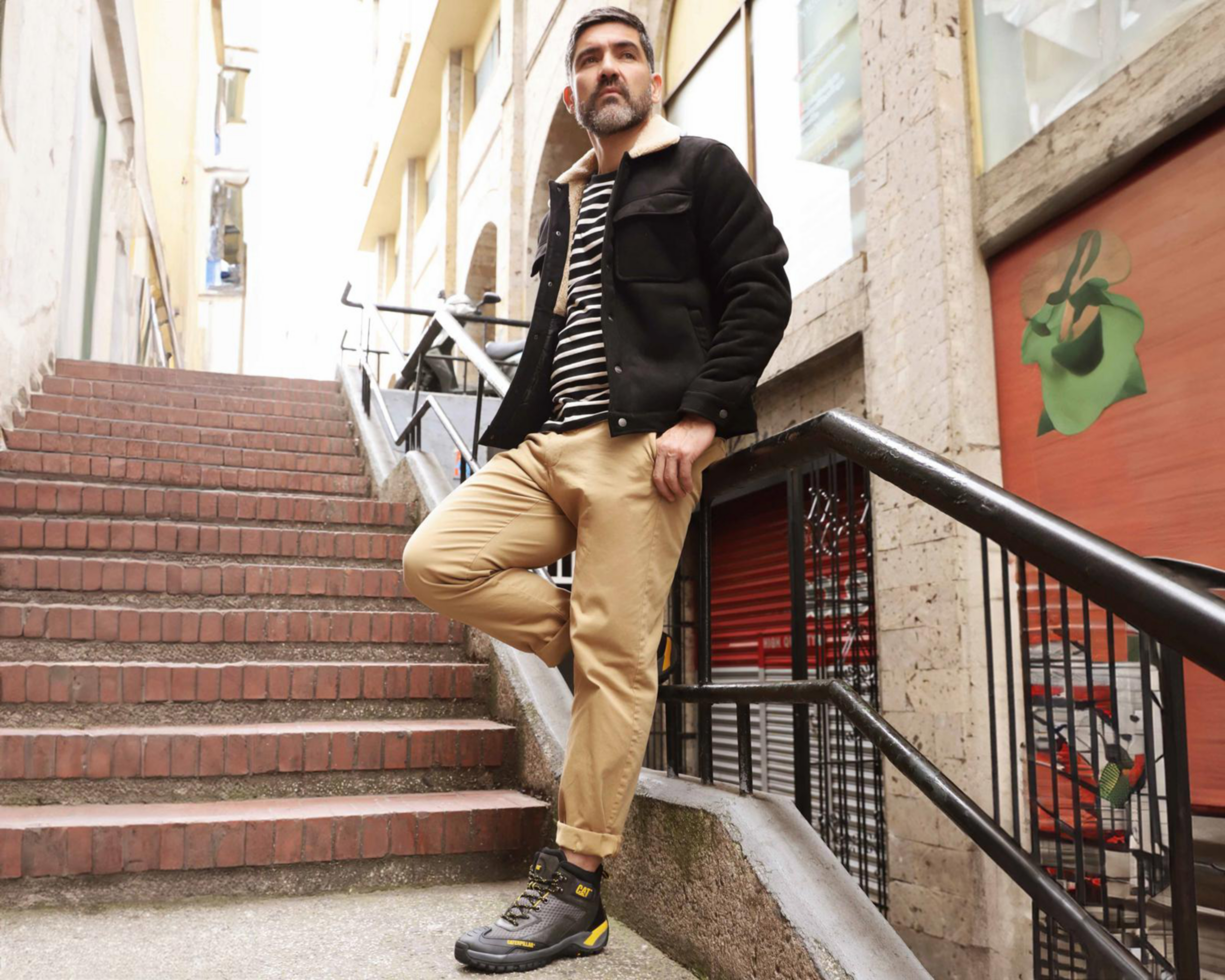 Foto 7 | Botas Casuales CAT de Piel para Hombre