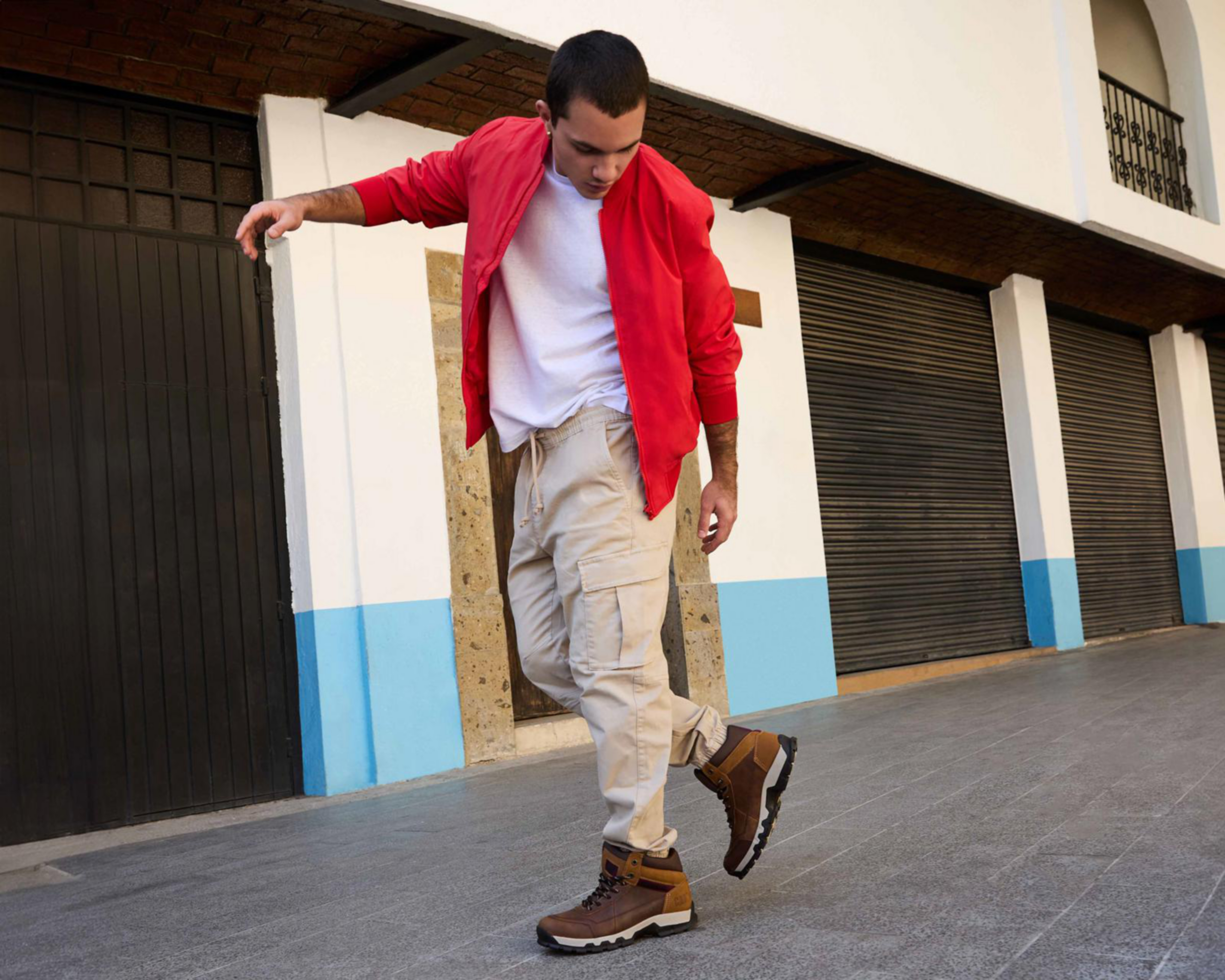 Foto 7 | Botas Casuales CAT de Piel para Hombre