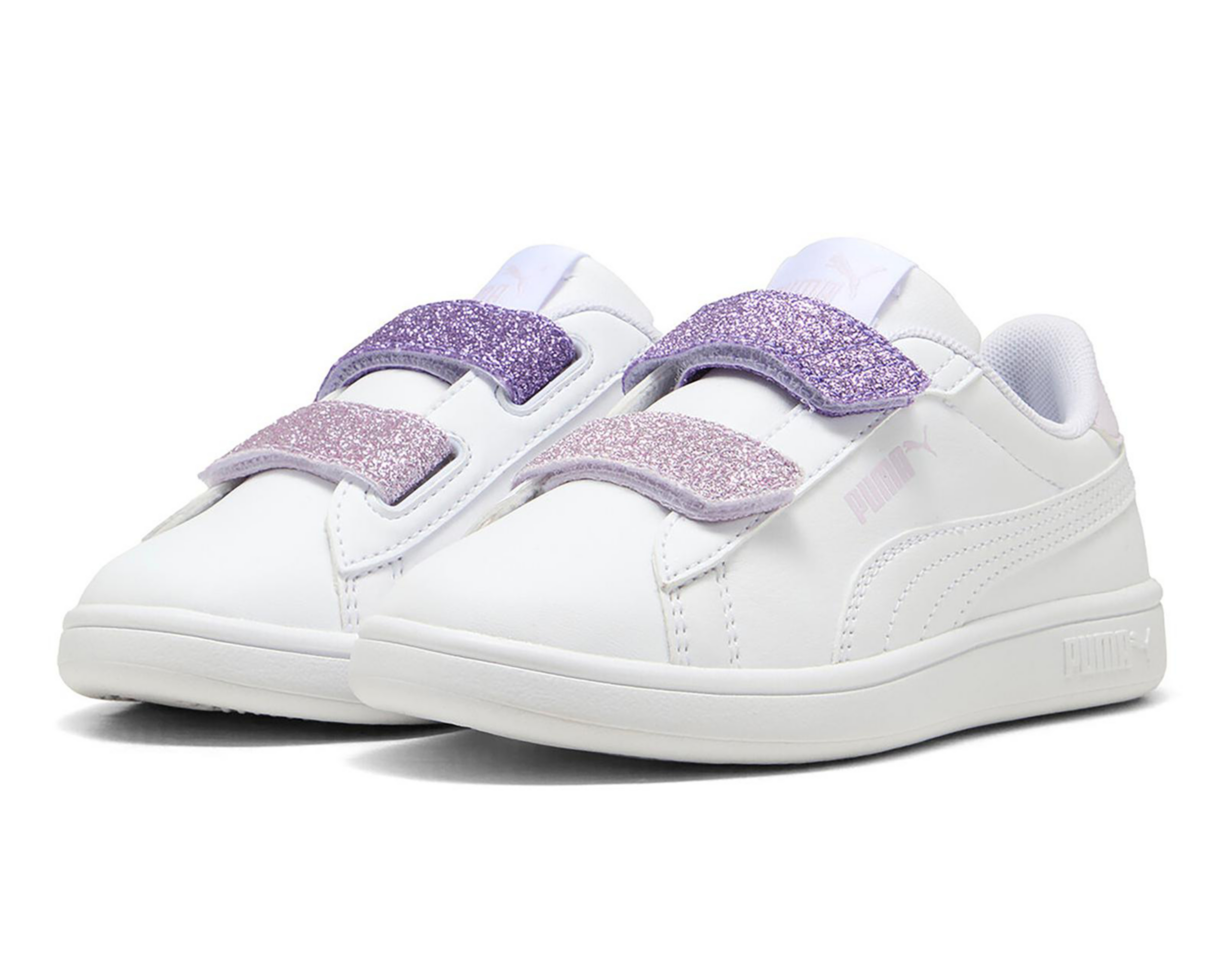 Foto 2 pulgar | Tenis Puma Smash 3.0 L Glitter para Niña