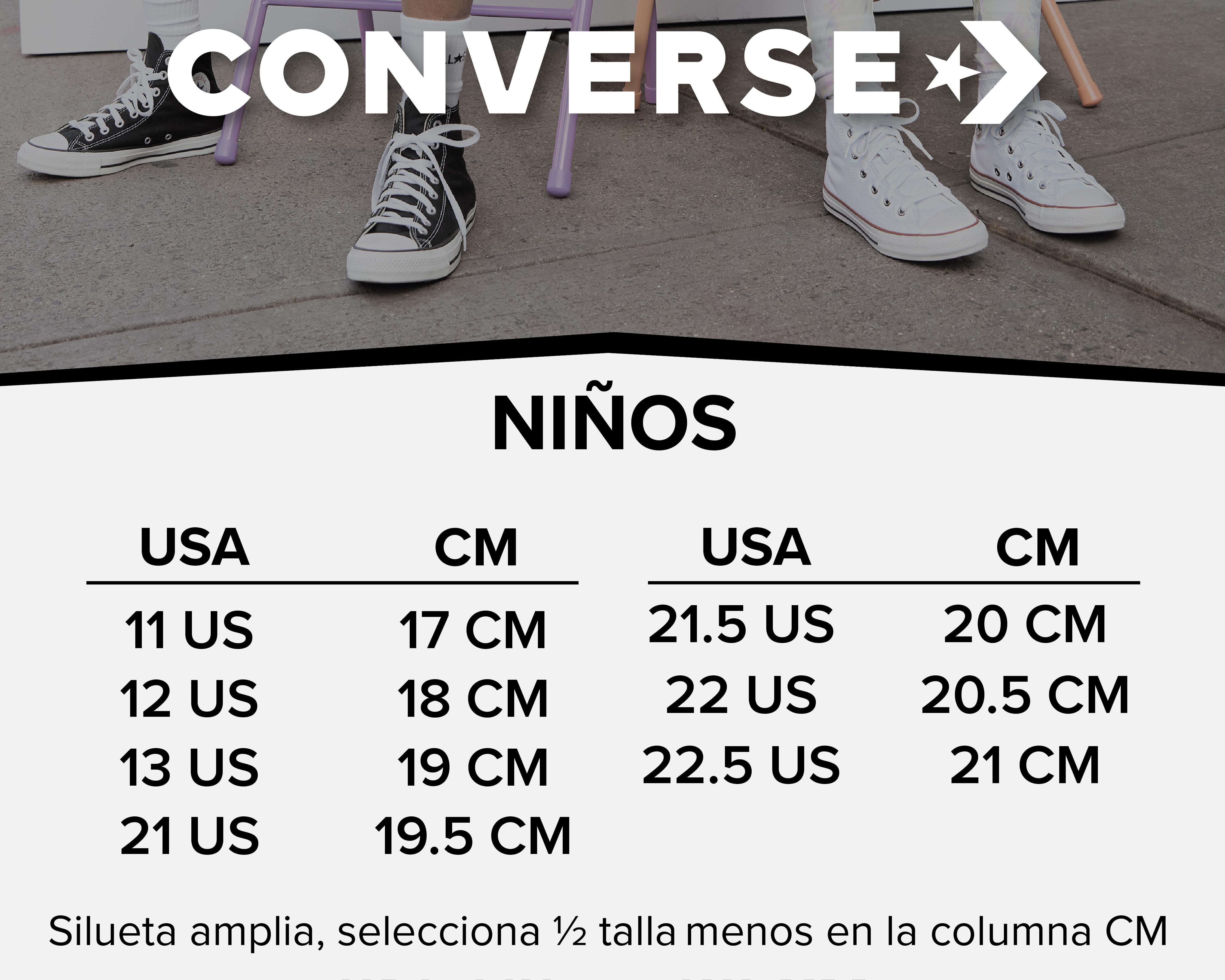 Tallaje converse niño sale