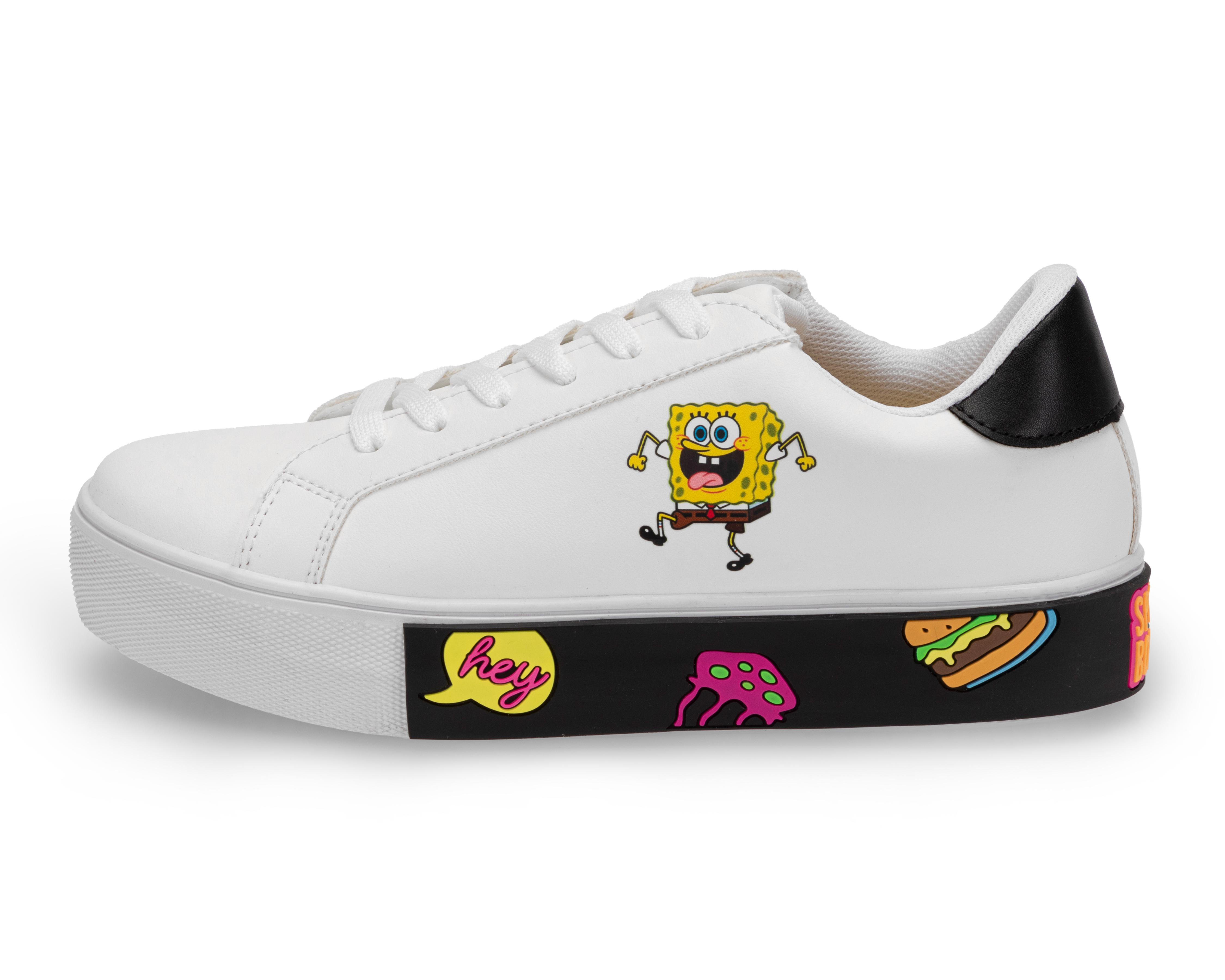 Foto 3 pulgar | Tenis Casuales Bob Esponja para Mujer