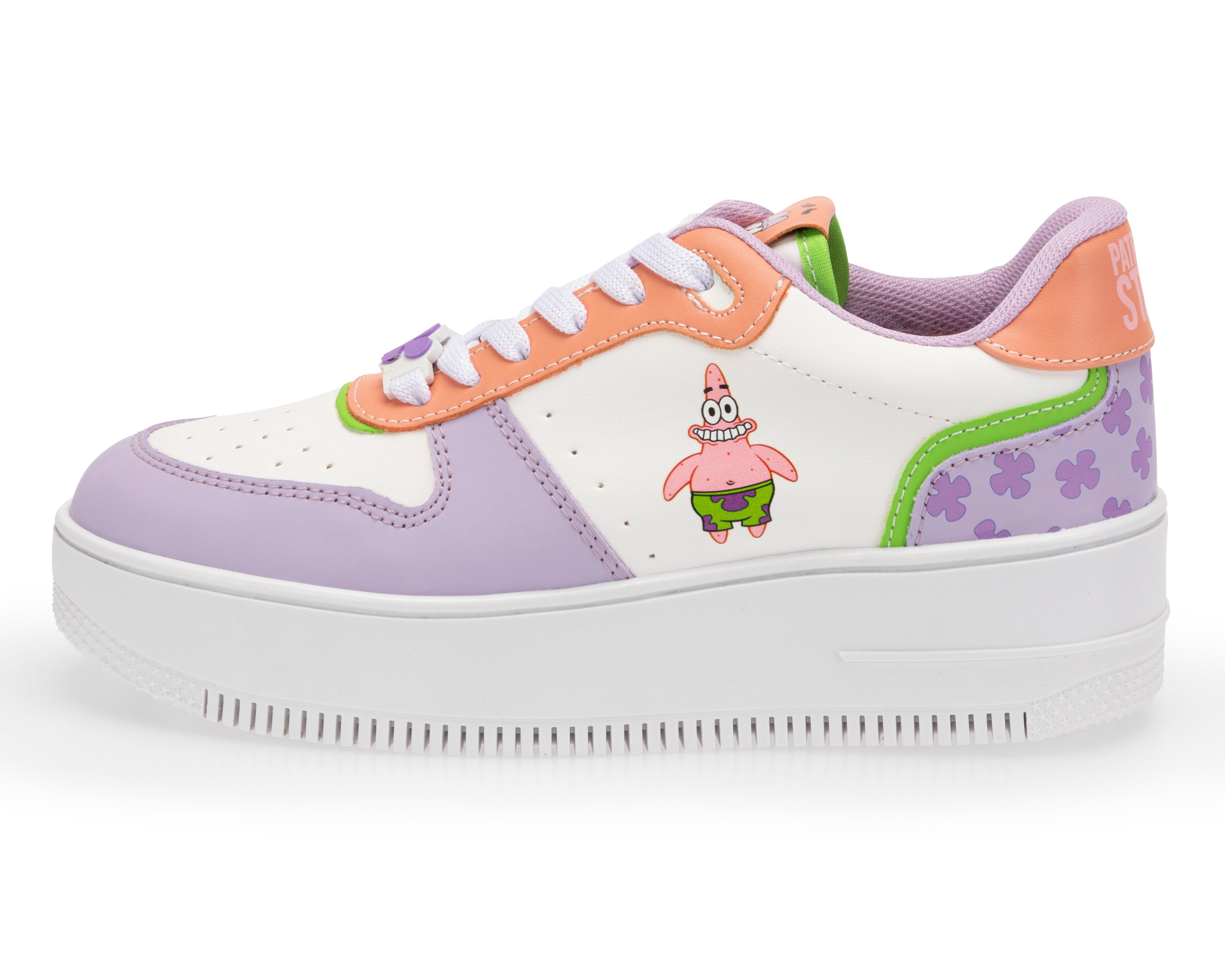 Foto 5 pulgar | Tenis Casuales Bob Esponja para Mujer